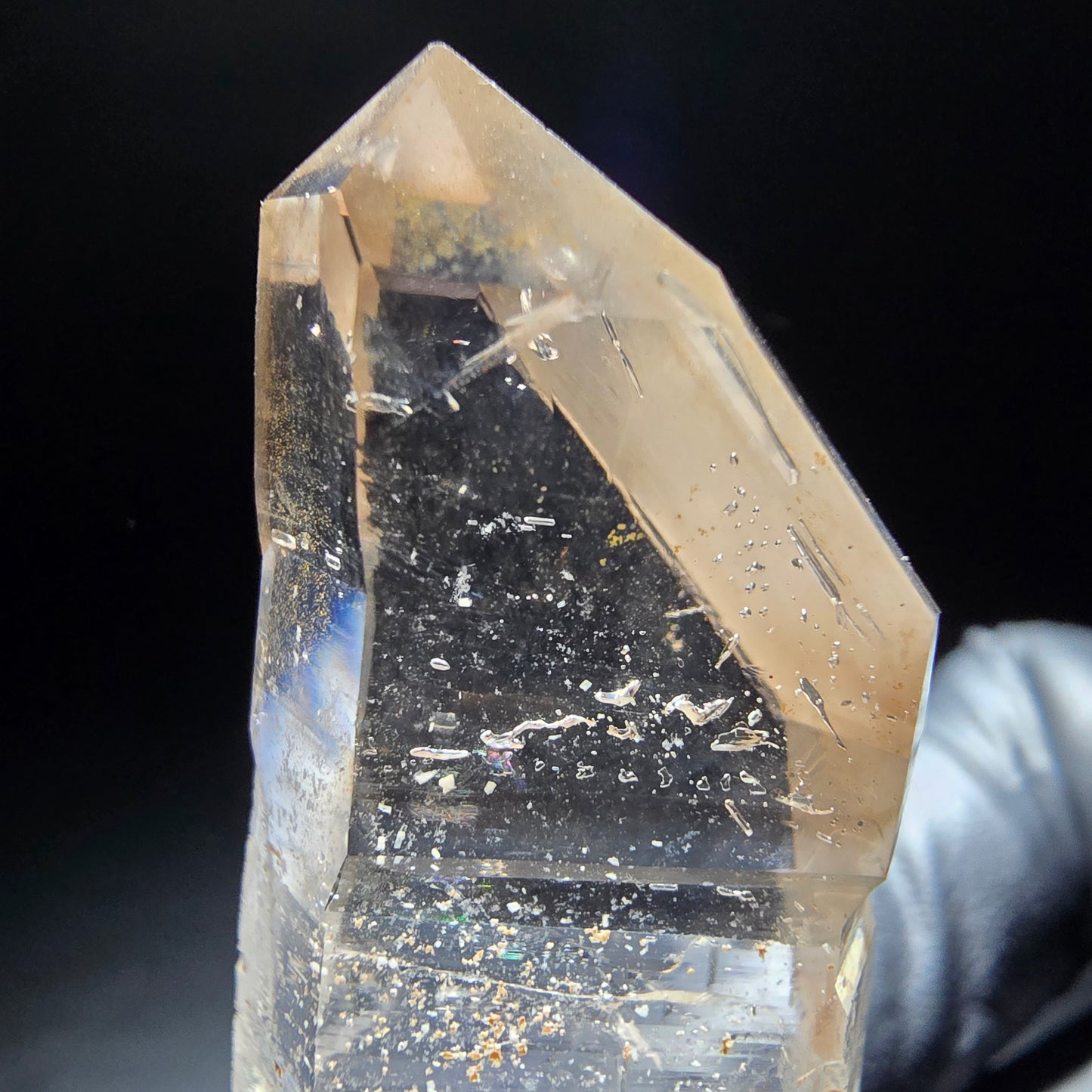 Klare Phantom Rauchquarz Zepter Spitze Goboboseb, Namibia 45*20*11mm Sammlung