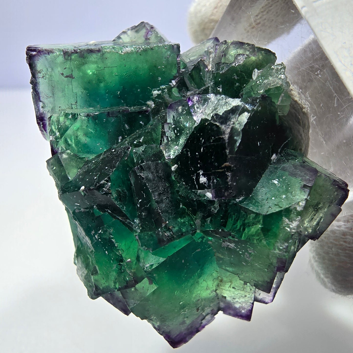 Spécimen de cube de fluorite fantôme parqueté zonal Okorusu, Namibie 42*34*21mm