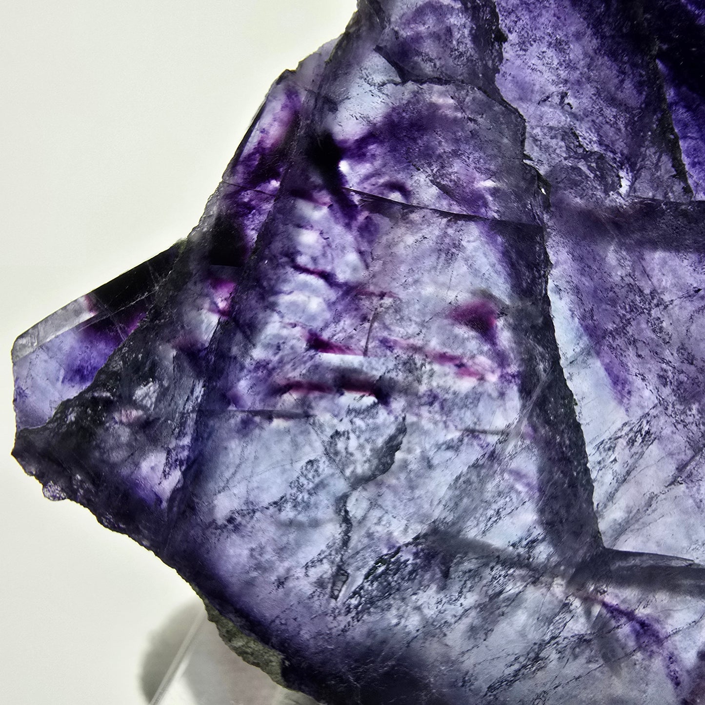 Seltene Phantom Fluorit Scheibe lila blau Okorusu, Namibia 58*38*5mm Sammlung