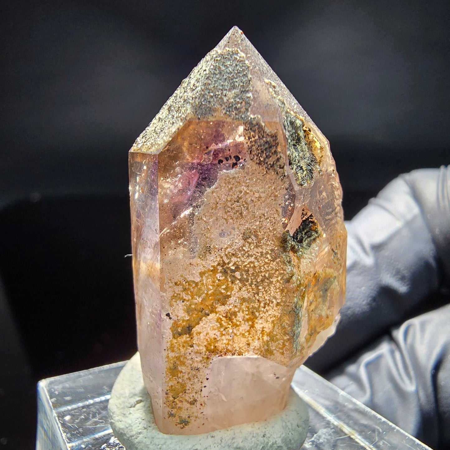 Klare Phantom Amethyst Spitze lila braun Brandberg, Namibia 35*20*14mm Sammlung