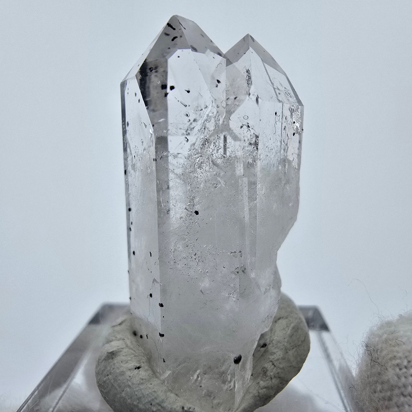 Phantom Rauchquarz, Hämatit Quarz Stufe Streep Mine Goboboseb Namibia 32*17*12mm