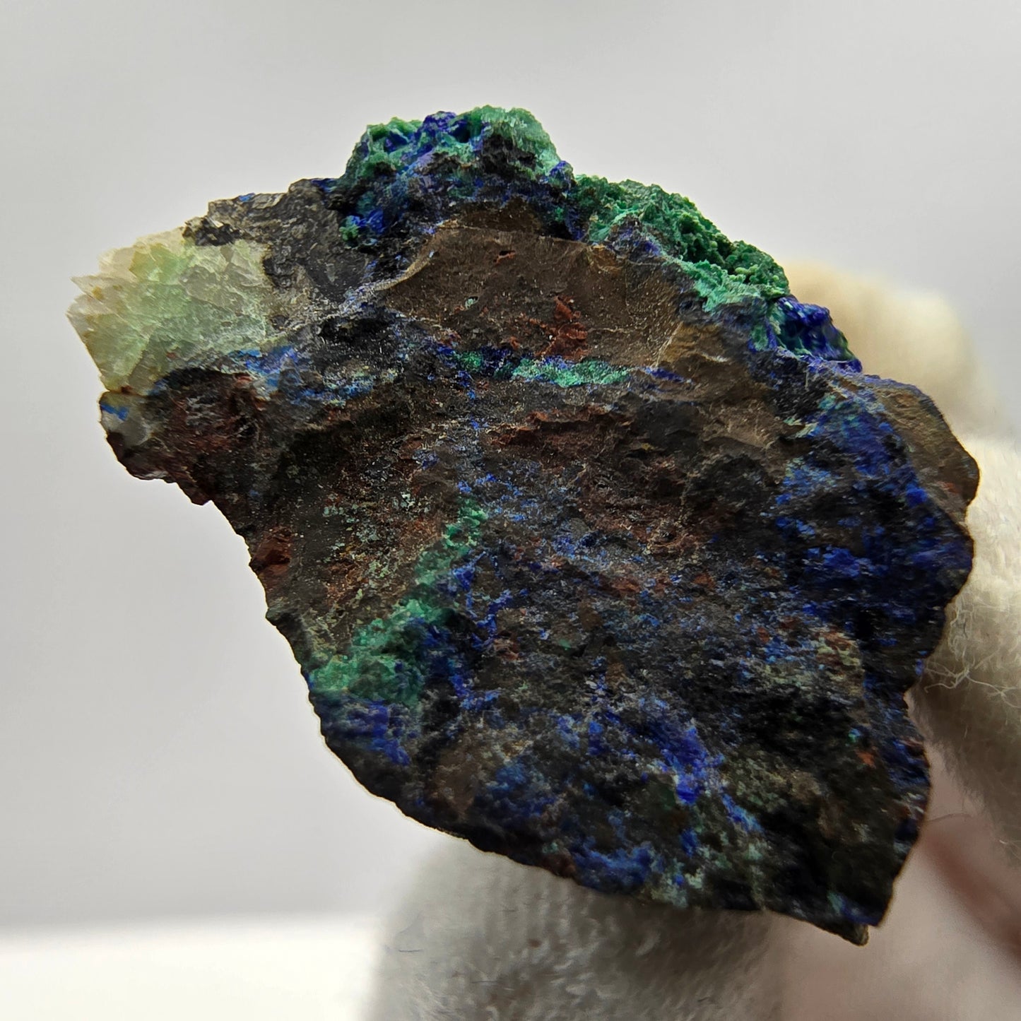 Seltene Azurit, Malachit auf Quarz Stufe Kaokoveld, Namibia 41*26*16mm Sammlung