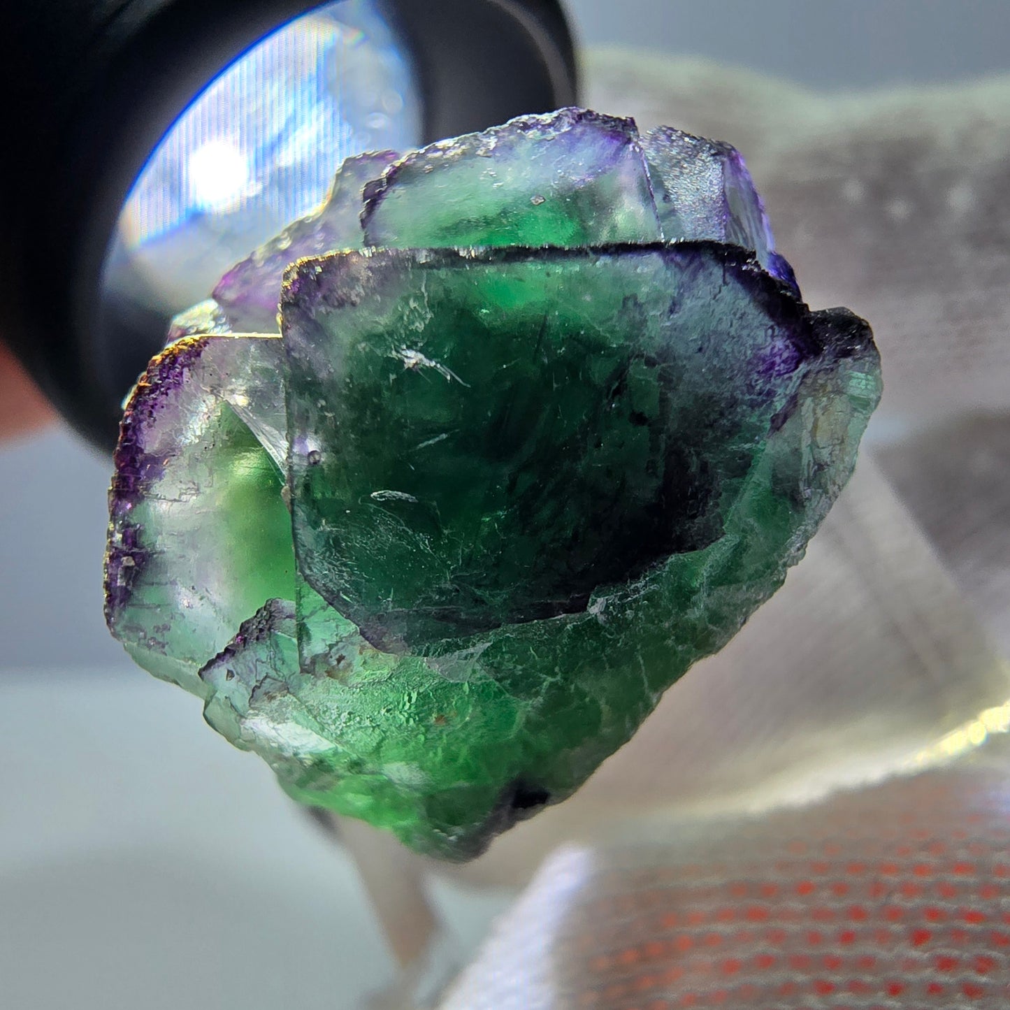 Cube de fluorite fantôme zonal, spécimen de tourmaline Schorl, Erongo, Namibie, 26 x 22 x 18 mm