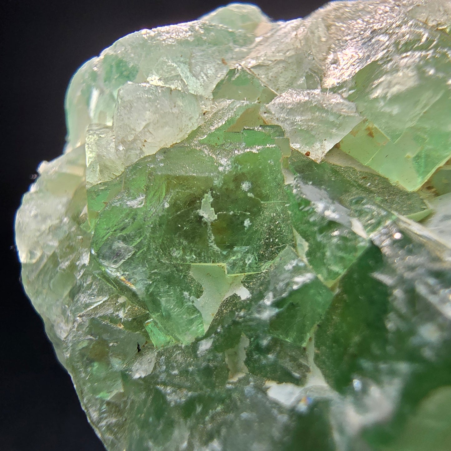 Cubes de fluorite très clairs niveau vert Okorusu, collection Namibie 47*47*17mm