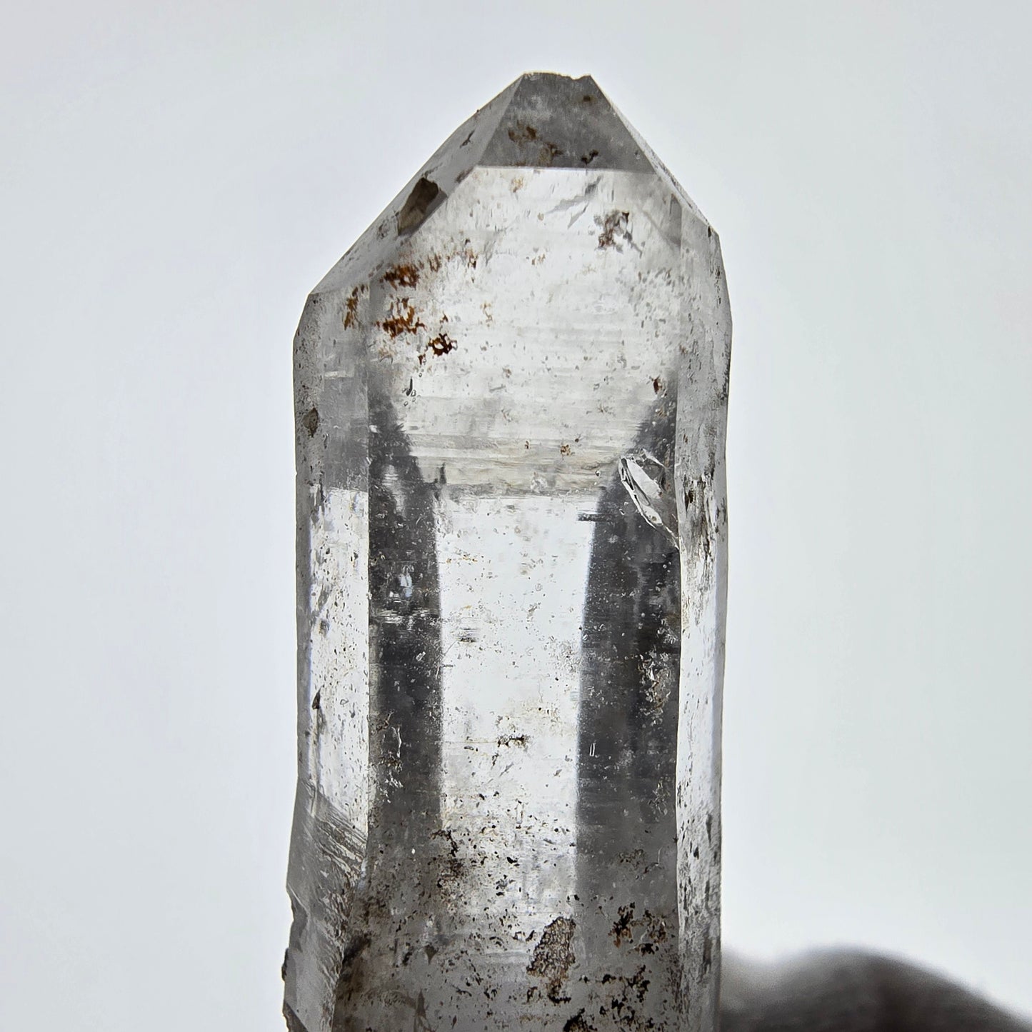 Sceptre de poche Saint-Valentin en quartz fumé fantôme squelette, Namibie 64 x 19 x 18 mm