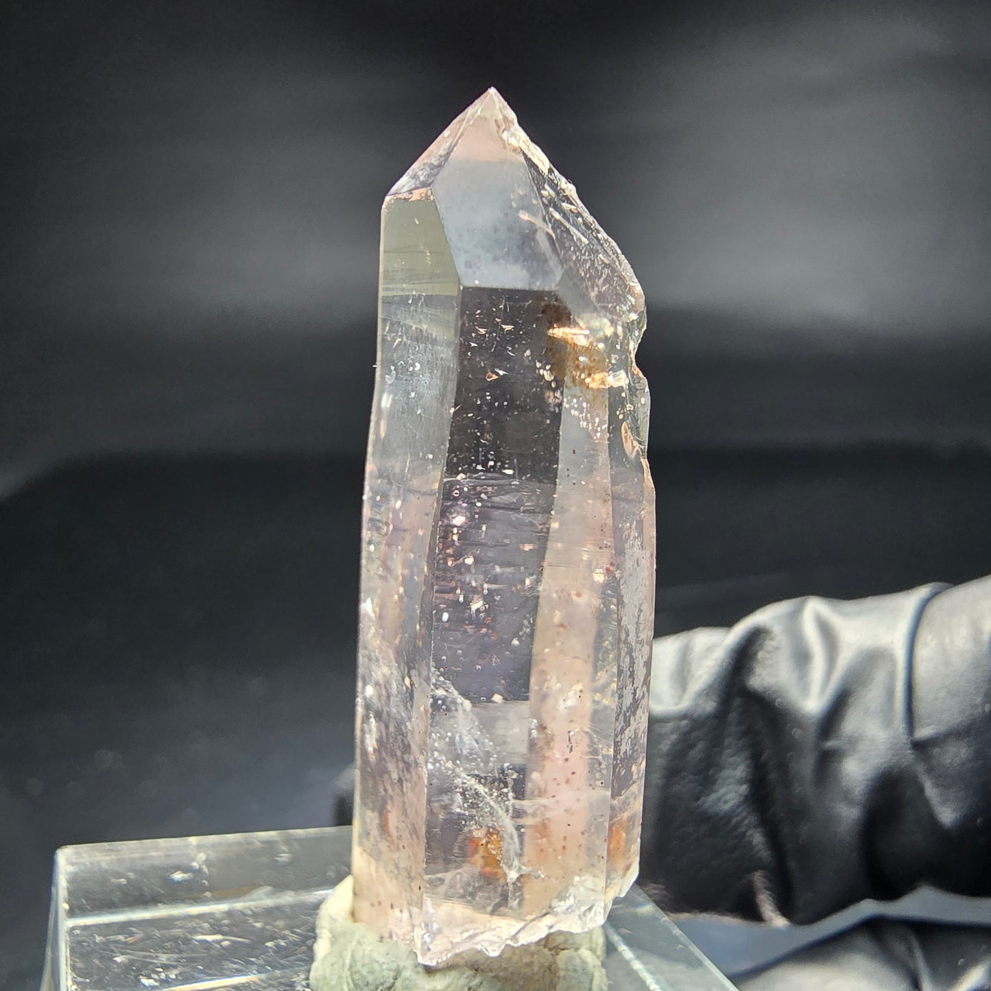 Klare Phantom Amethyst Spitze lila braun Goboboseb Namibia 36*14*8mm Sammlung