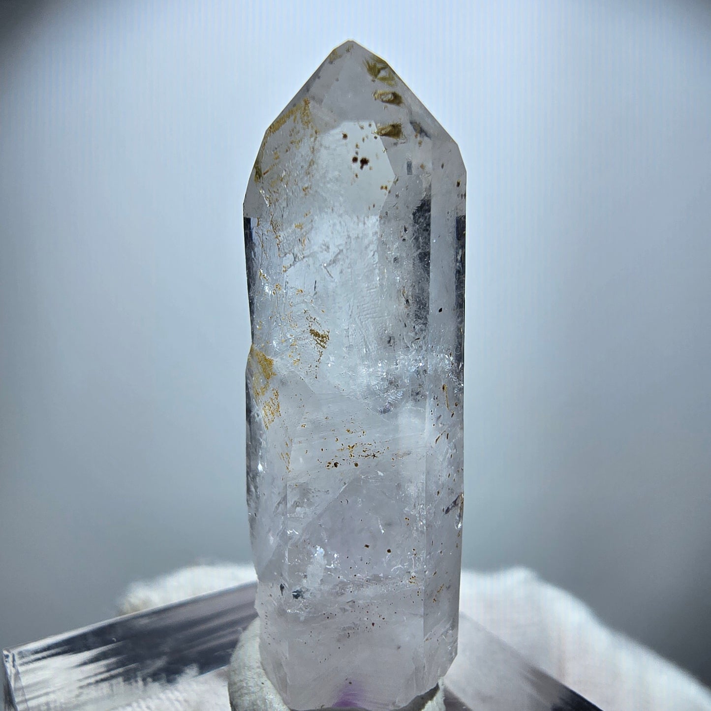 Klarer Phantom Hämatit Amethyst Kristall Streep Mine Goboboseb Namibia 35*13*9mm