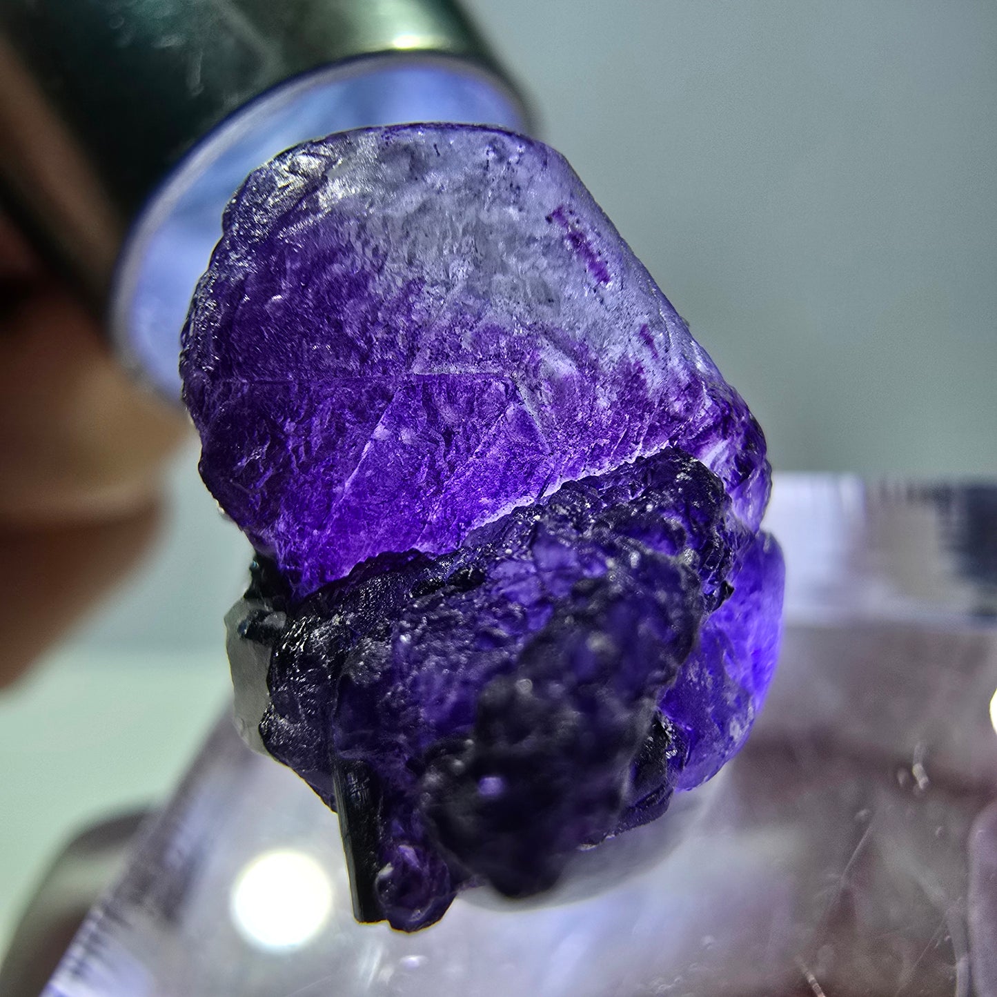Fluorite fantôme, Moscovite, Schörl Tourmaline Erongo, Namibie 20*13*12mm
