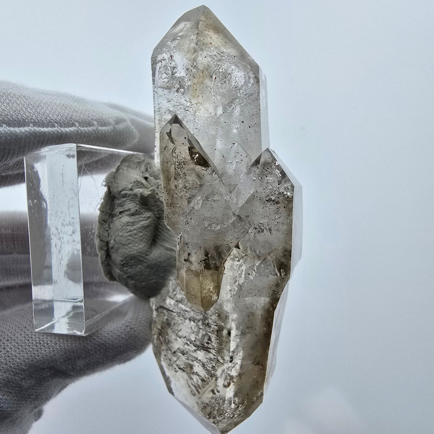 Enhydro Phantom Rauchquarz DT Skelett , 2x Blase Goboboseb, Namibia 73*33*24mm