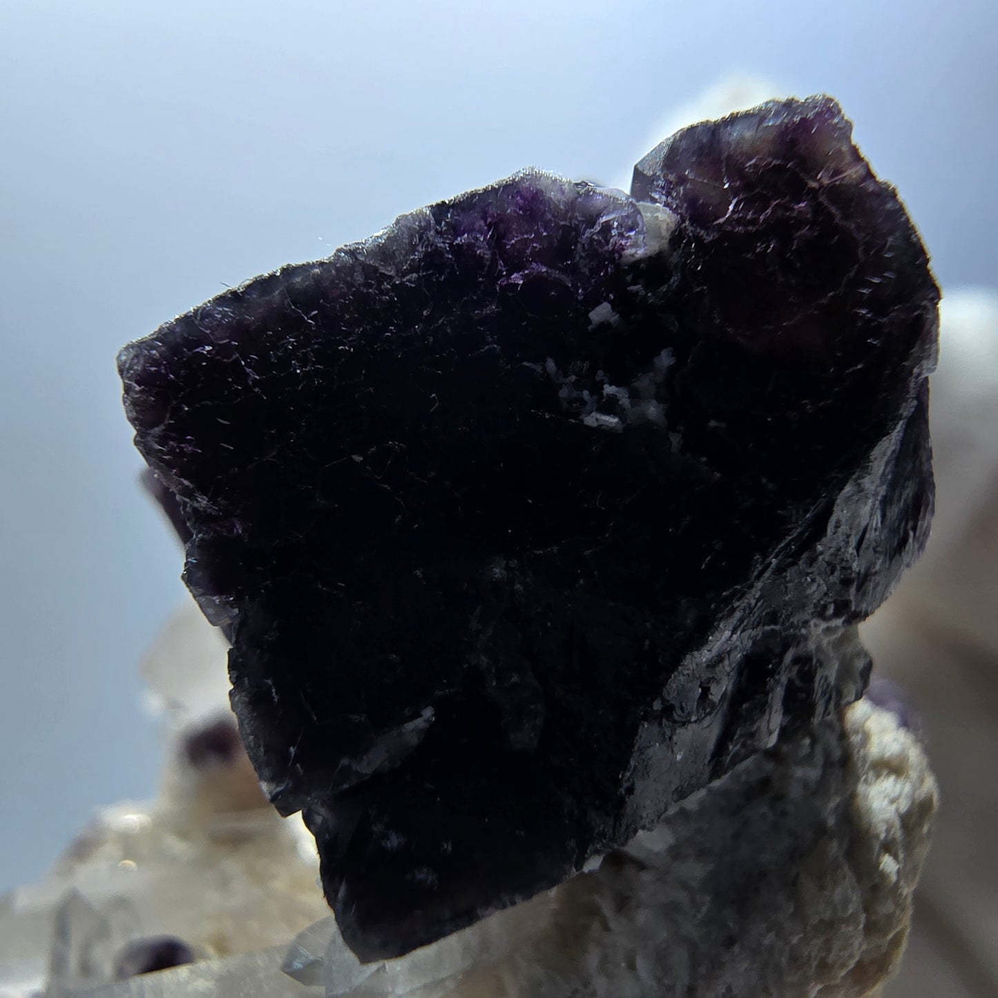 Phantom Fluorit Würfel rot lila, Rauchquarz, Hyalit, Orthoklas Erongo, Namibia 53*47*37mm