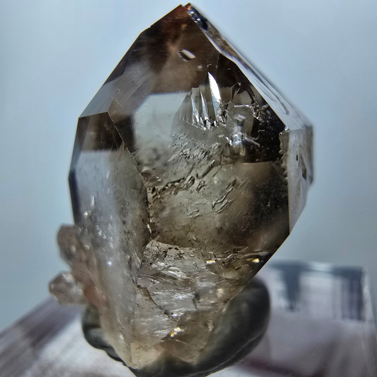 Klarer Phantom Rauchquarz Zepter Kristall Goboboseb, Namibia 25*21*14mm