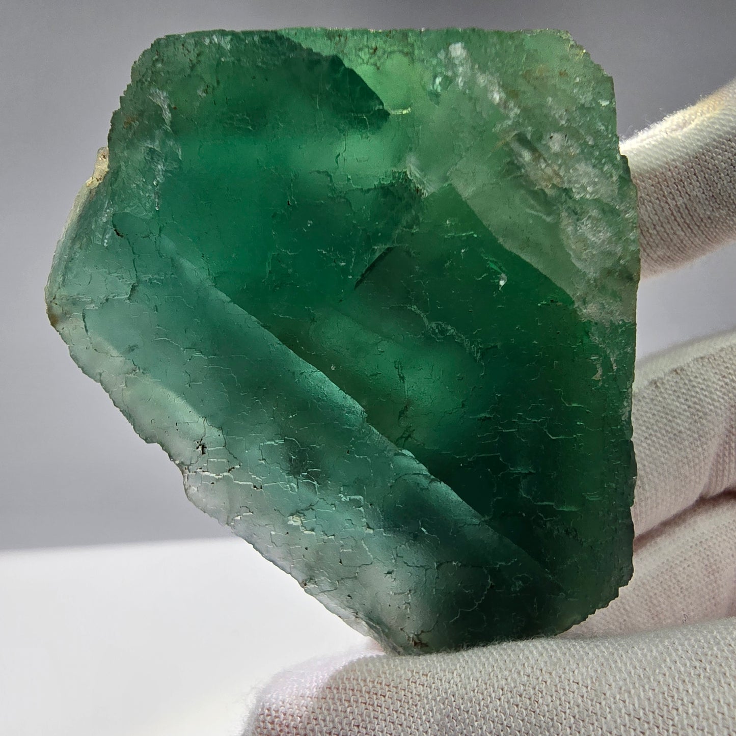 Großer Phantom Fluorit Würfel grün Okorusu, Namibia 67*55*31mm Sammlung