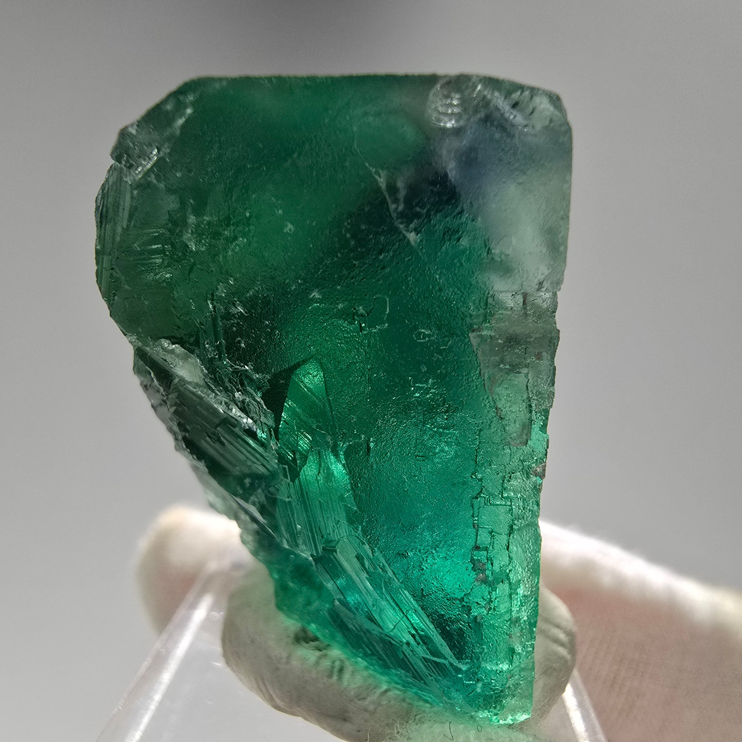 Klare Phantom Fluorit Würfel Stufe grün Okorusu, Namibia 48*43*23mm Sammlung