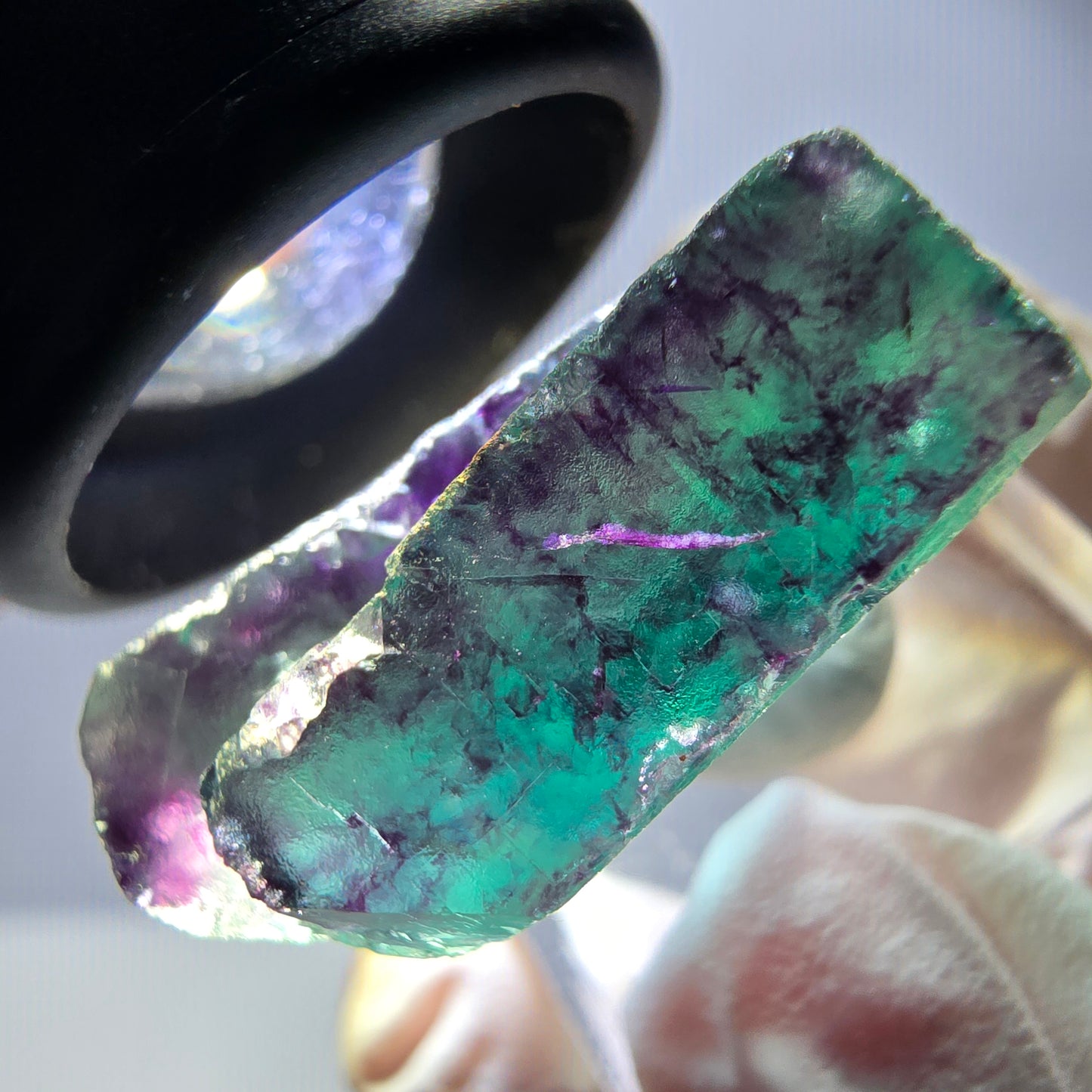 Rare Fluorite Cube Specimen, green purple Okorusu, Namibia 27*27*13mm