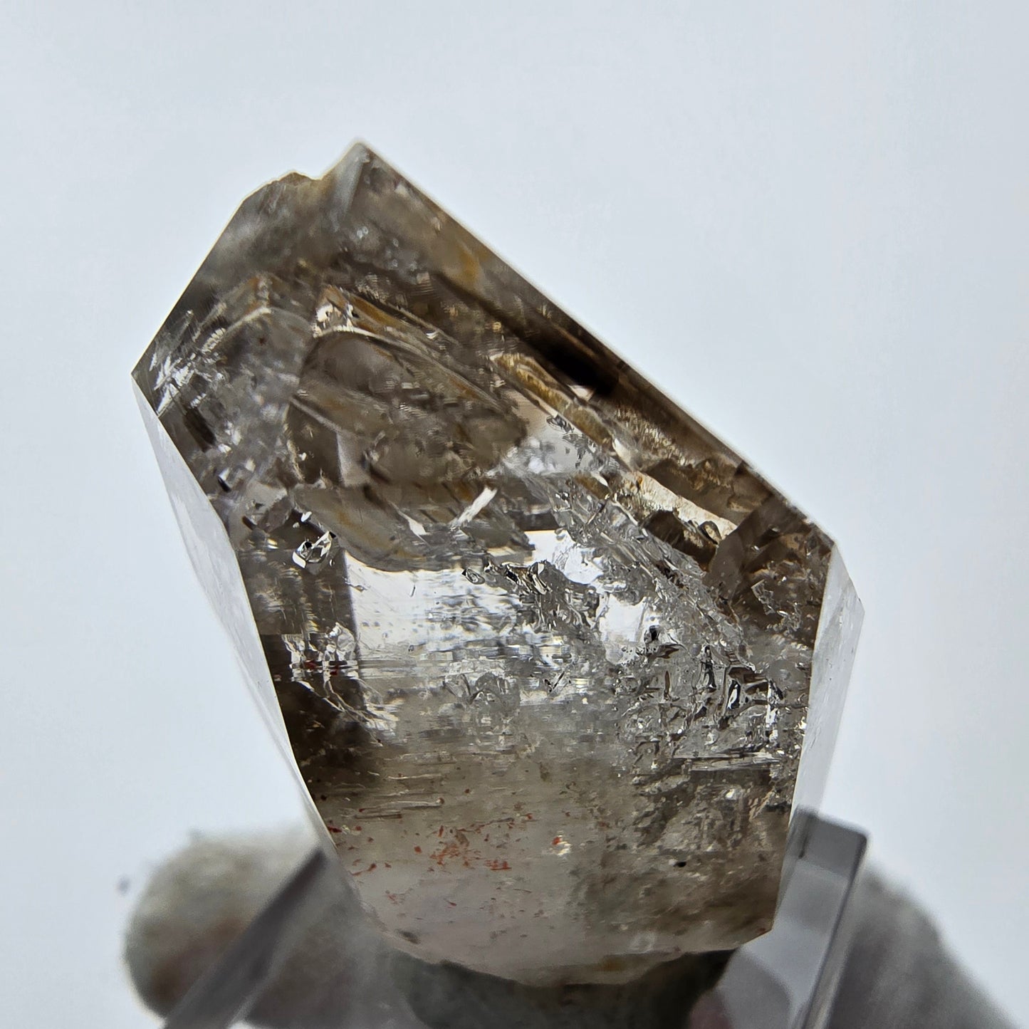 Enhydro Phantom Smoky Quartz Sceptre Tip 1x Bubble Goboboseb, Namibie 42*25*21mm