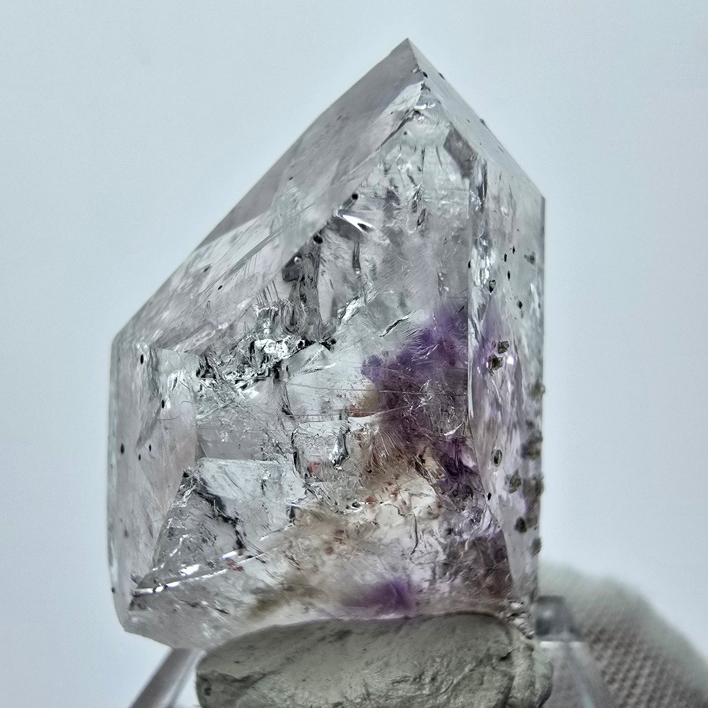 Harlequin Phantom Amethyst with Prehnite Streep Mine Goboboseb Namibia 38*23*23mm