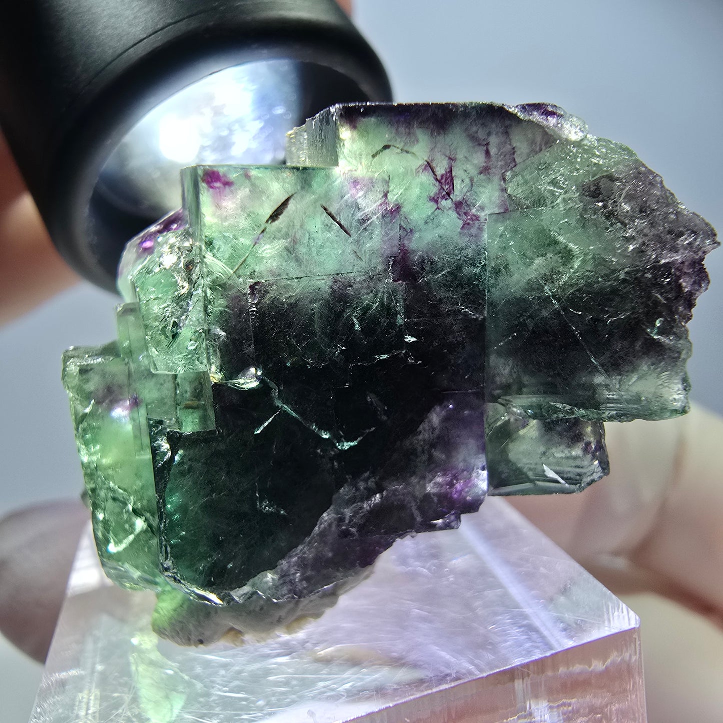 Rare Fluorite Cube Specimen, green purple Okorusu, Namibia 42*24*21mm