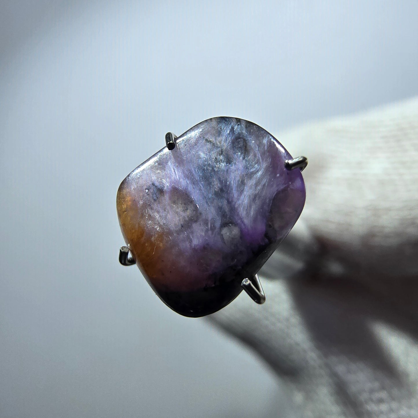 Rare Charoite crystal purple, polished Russia 10*8*3mm