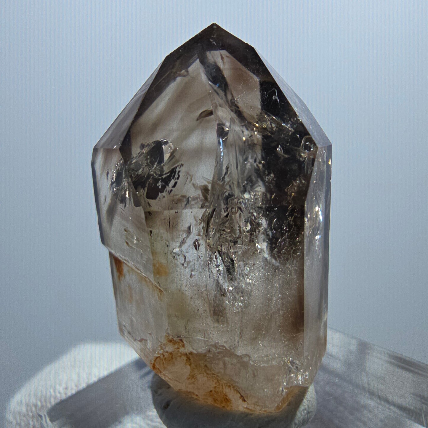 Enhydro Phantom Smoky Quartz Scepter, 2x Bubble Goboboseb, Namibia 33*19*17mm