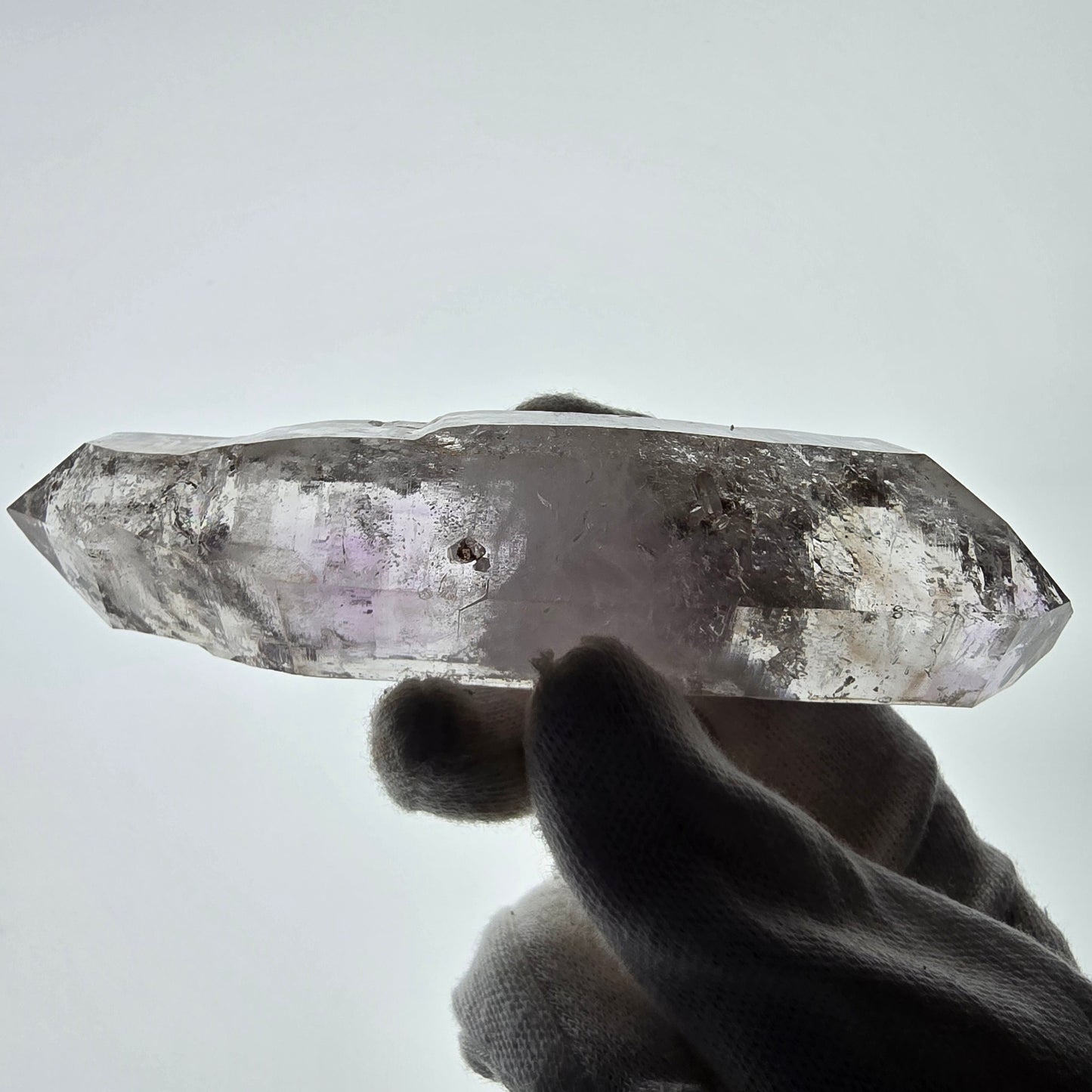 Enhydro Skeleton Amethyst DT Scepter 4x Bubble Valentine Pocket Goboboseb Namibie 122*31*26mm