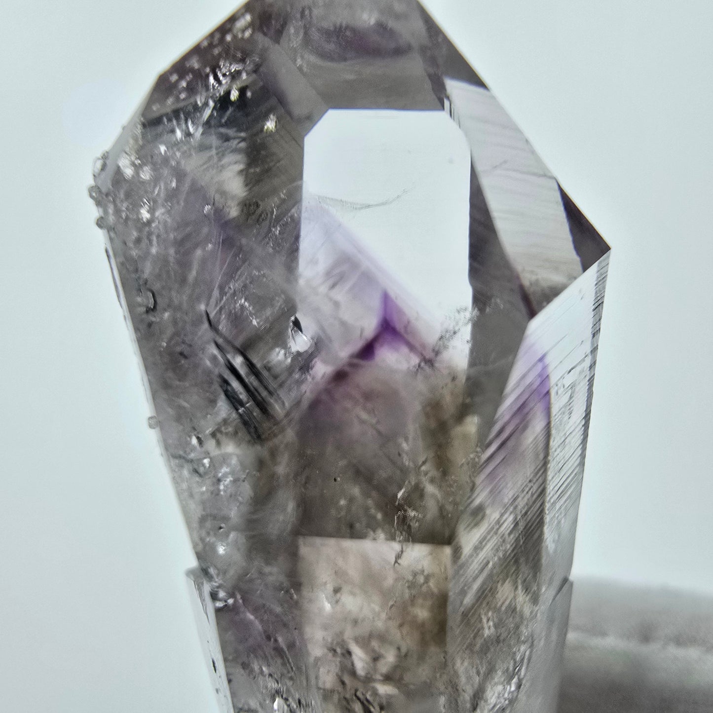 Améthyste fantôme Enhydro Prehnite Hématite Analcim Streep Mine Namibie 67*24*19mm