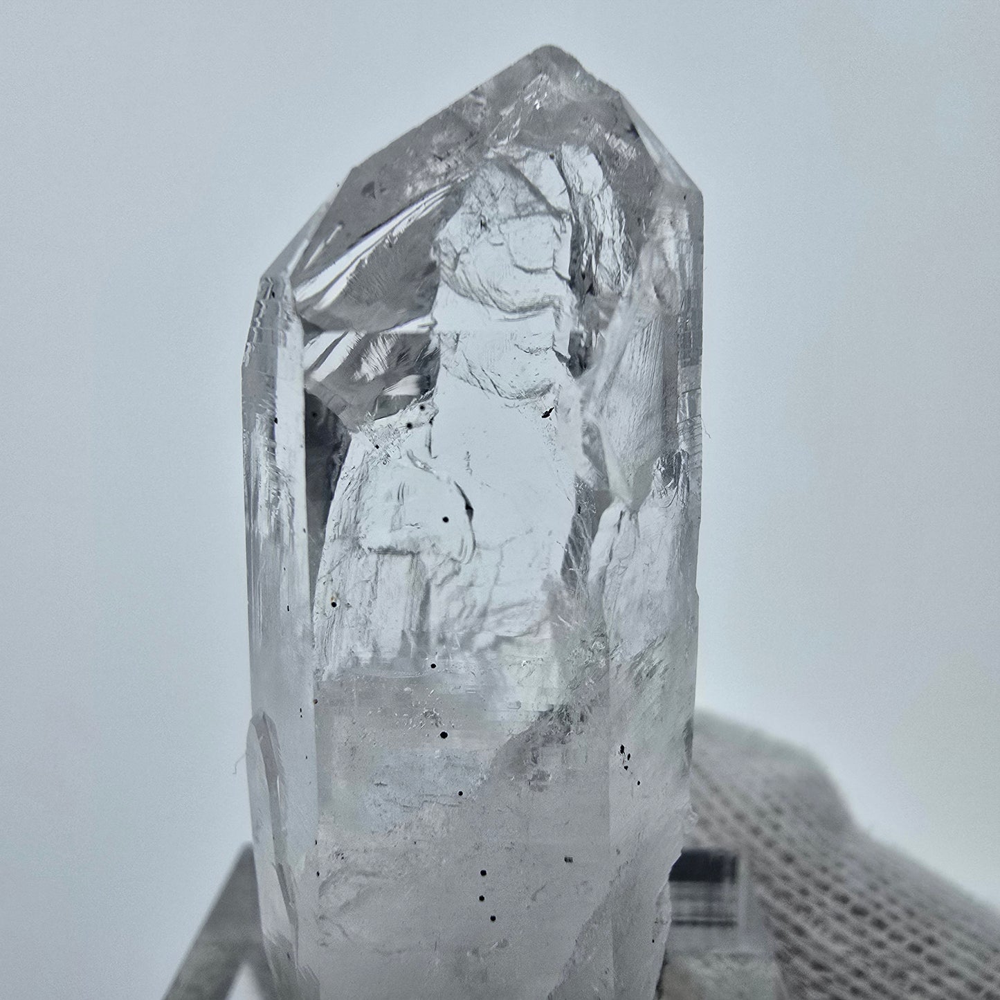 Klare Lemurian Epidot Quarz Spitze Streep Mine, Goboboseb, Namibia 41*17*15mm