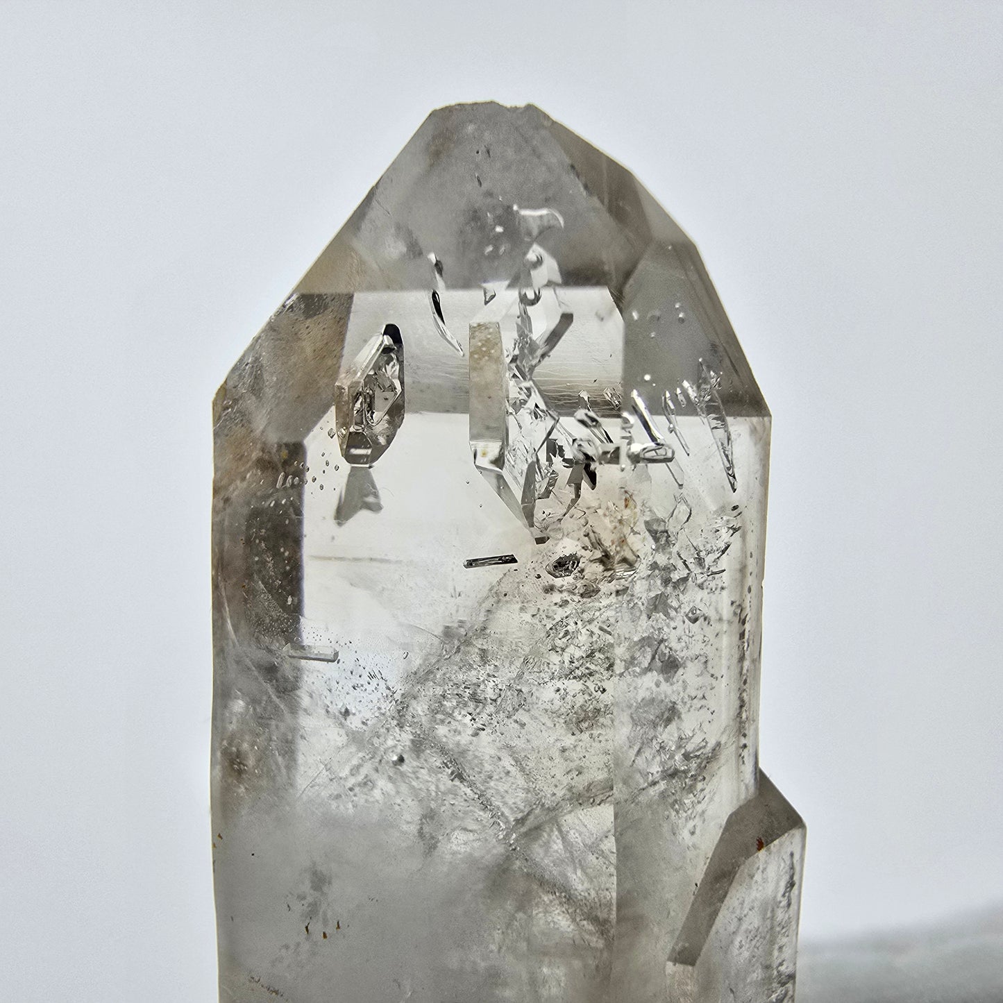 Enhydro Phantom Smoky Quartz Tip 1x Bubble Goboboseb, Namibie 47*23*14mm