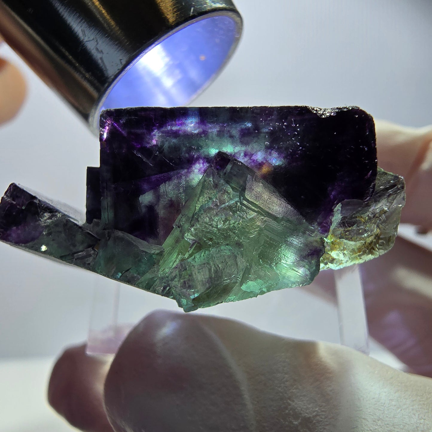 Rare Fluorite Cube Specimen, green purple Okorusu, Namibia 33*20*13mm