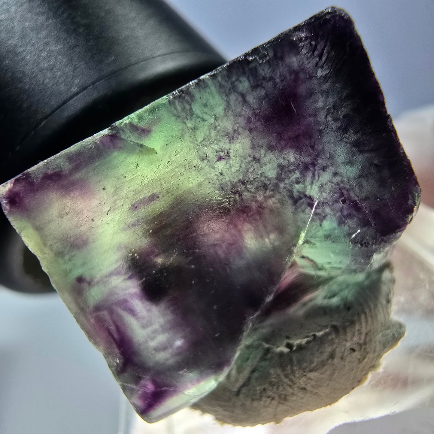 Phantom Fluorit Würfel parkettiert, grün lila Okorusu, Namibia 19*17*11mm