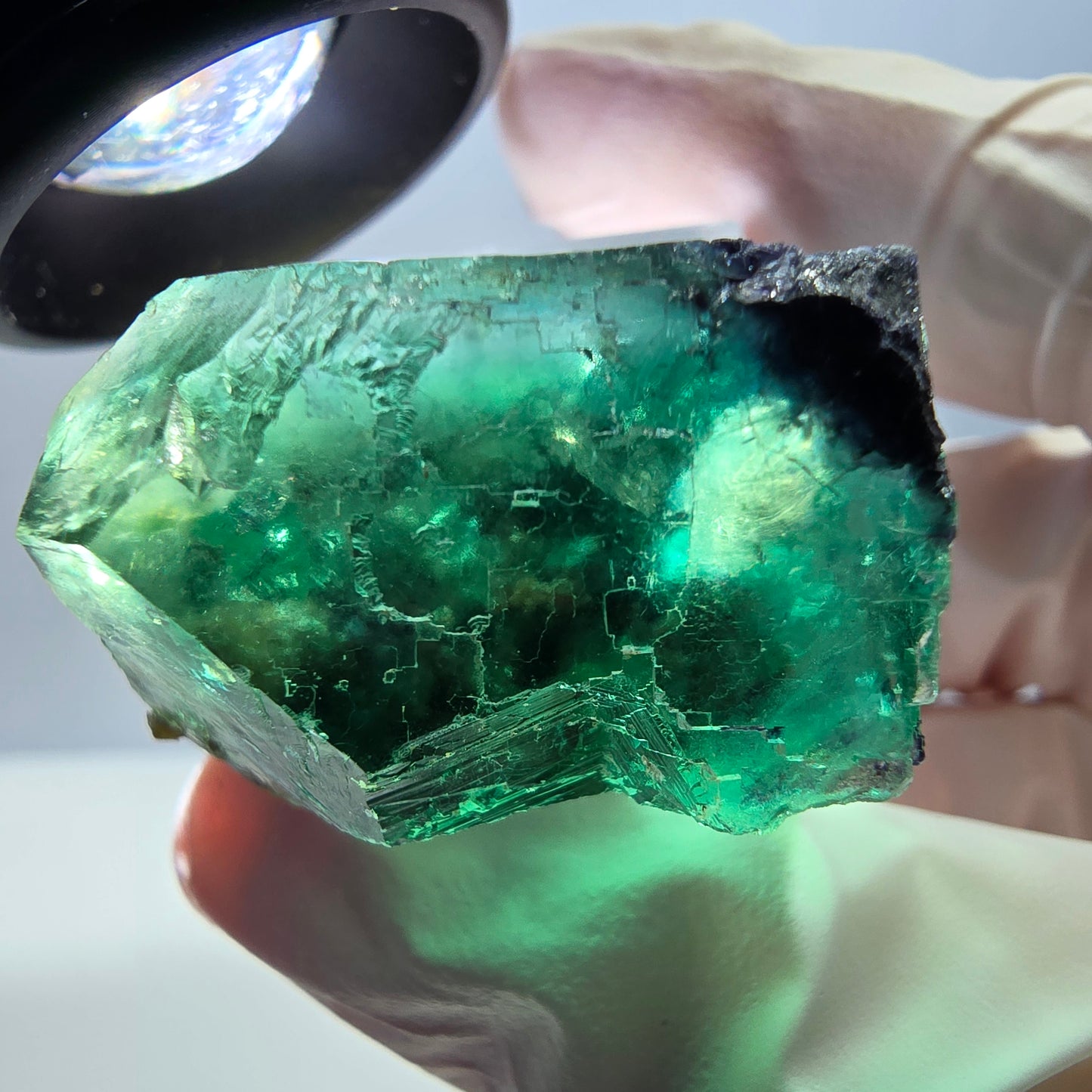 Seltene Fluorit Würfel Stufe, grün lila Okorusu, Namibia 32*28*19mm