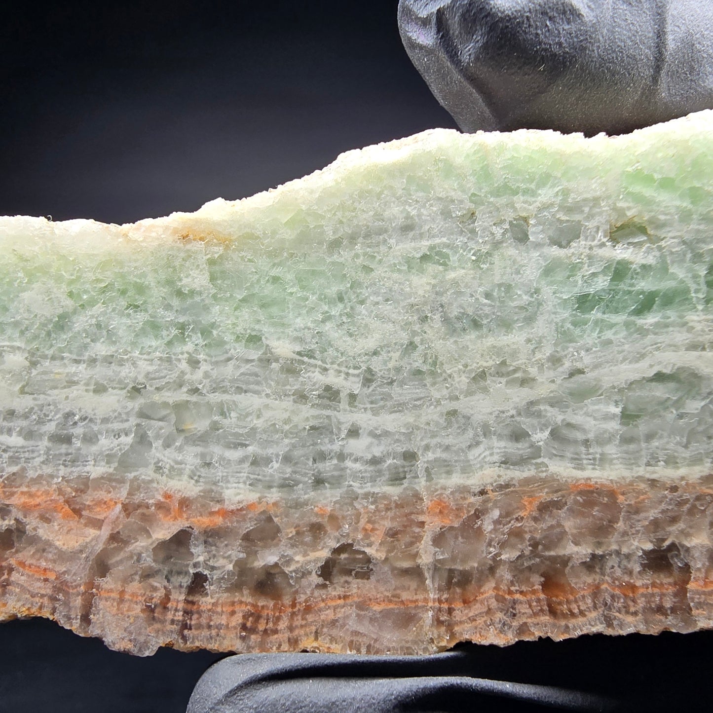 Schöner Fluorit Anschnitt grün rot 114*39*15mm Unbekannt Mineraliensammlung