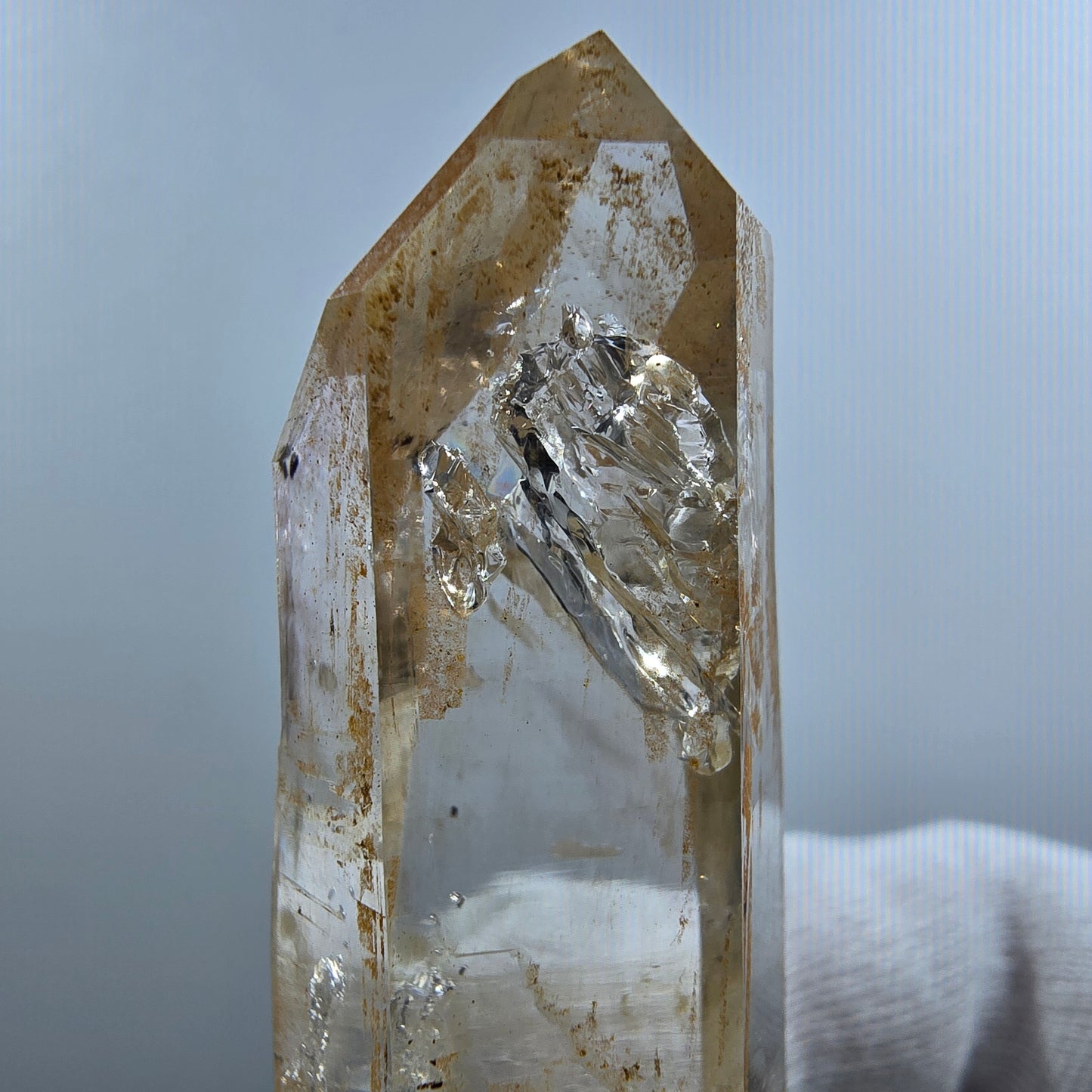Enhydro Phantom Smoky Quartz Scepter, 1x Bubble Valentine Pocket Goboboseb Namibia 57*20*19mm