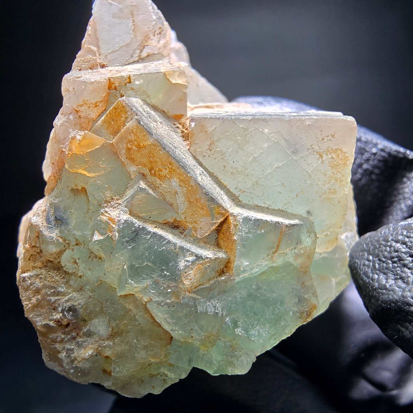 Magnifique cube de fluorite vert Omehane, collection minérale 41x33x34mm, namibie