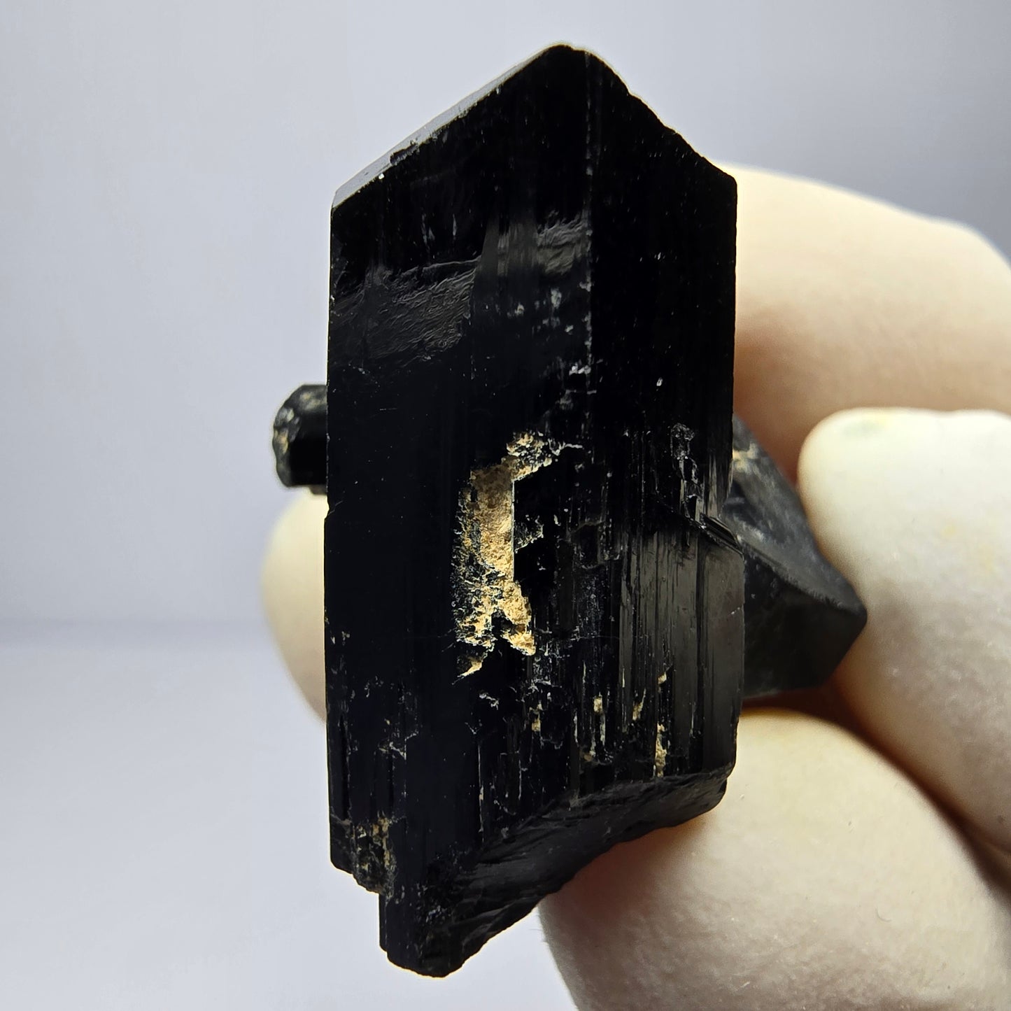 Schöne Schörl Turmalin Stufe schwarz Erongo, Namibia 24*21*14mm Sammlung