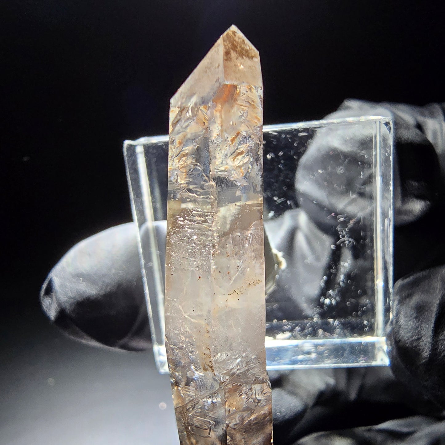 Phantom Rauchquarz Doppelender Spitze Goboboseb, Namibia 47*16*8mm Sammlung