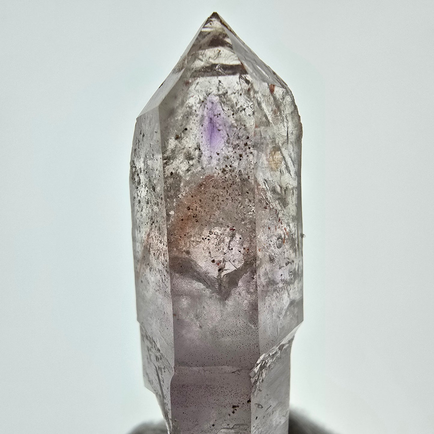 Sceptre d'améthyste fantôme Enhydro, 2 pochettes à bulles Saint-Valentin, Namibie 60 x 21 x 16 mm