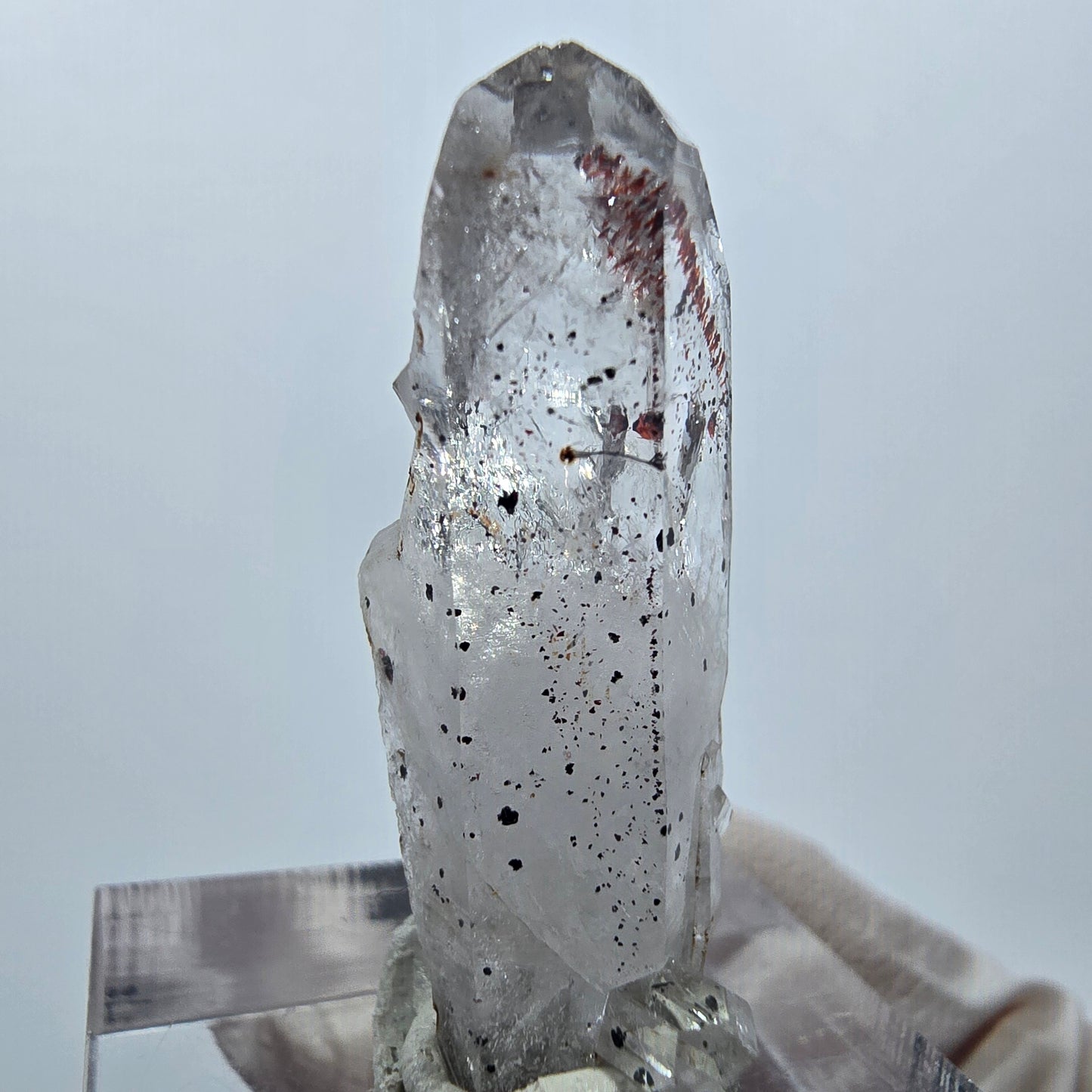 Quartz clair Harlequin Point Streep Mine, Goboboseb, Namibie 32 x 10 x 10 mm