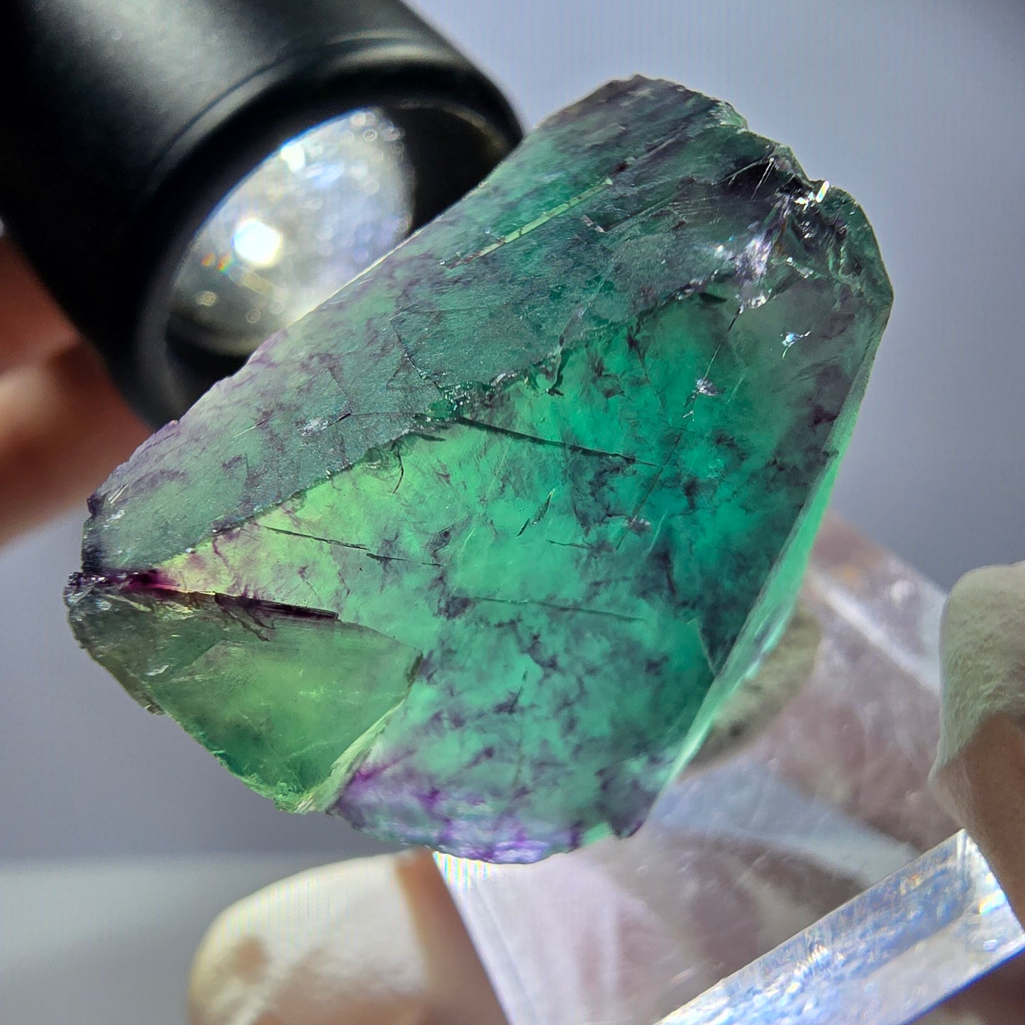 Rare Fluorite Cube Specimen, green purple Okorusu, Namibia 37*28*19mm