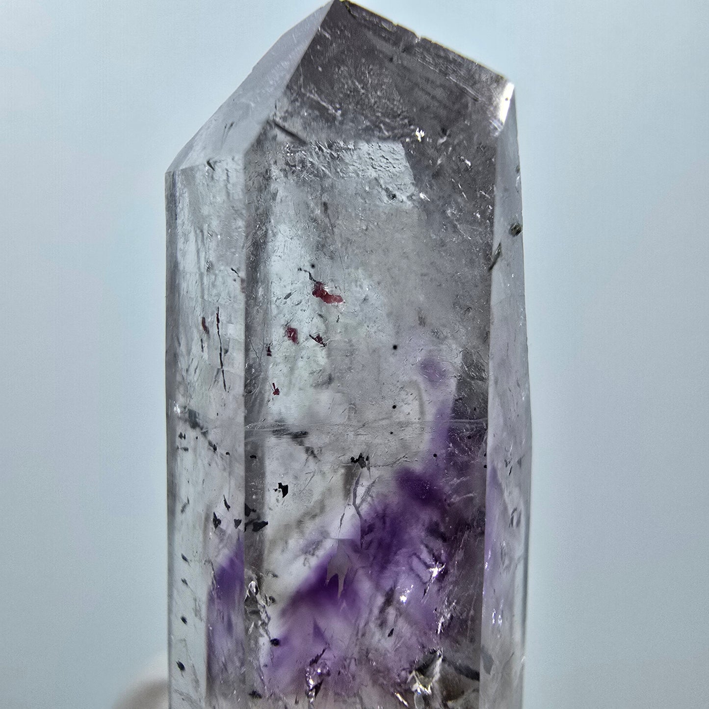 Enhydro Harlequin Phantom Amethyst, 2x Bubble Streep Mine Gobo. Namibie 43 x 15 x 14 mm