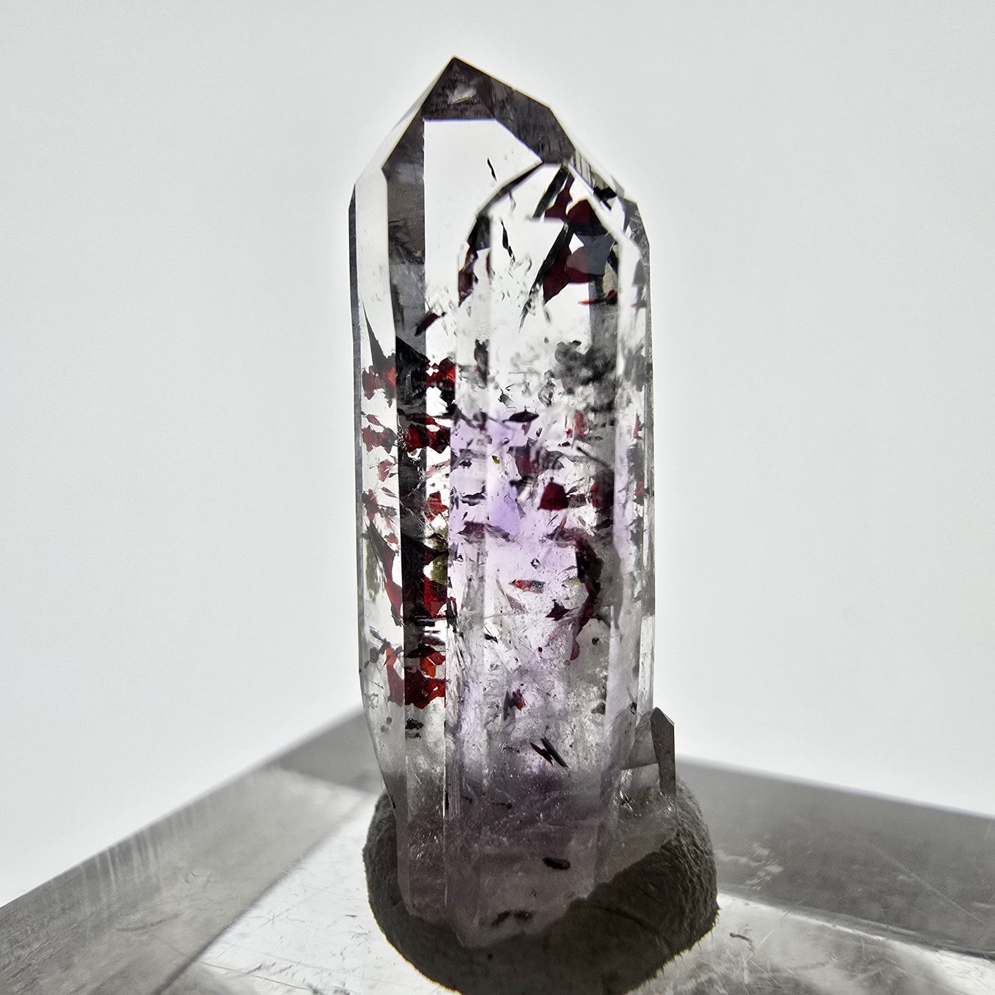 Harlekin Phantom Amethyst Spitze Streep Mine, Goboboseb, Namibia 23*8*8mm