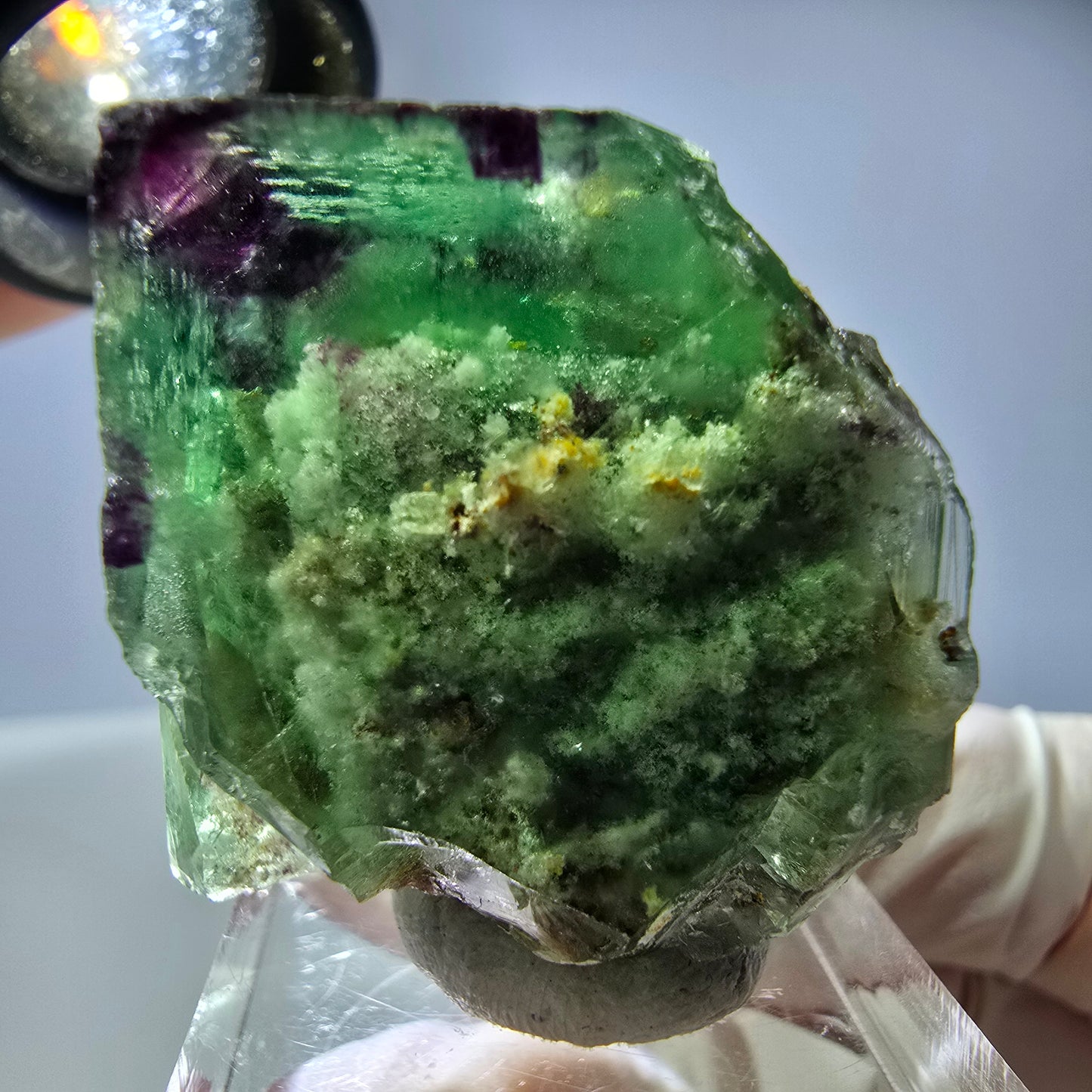 Spécimen de cube de fluorite fantôme, parqueté, zonal Okorusu, Namibie 28*28*31mm