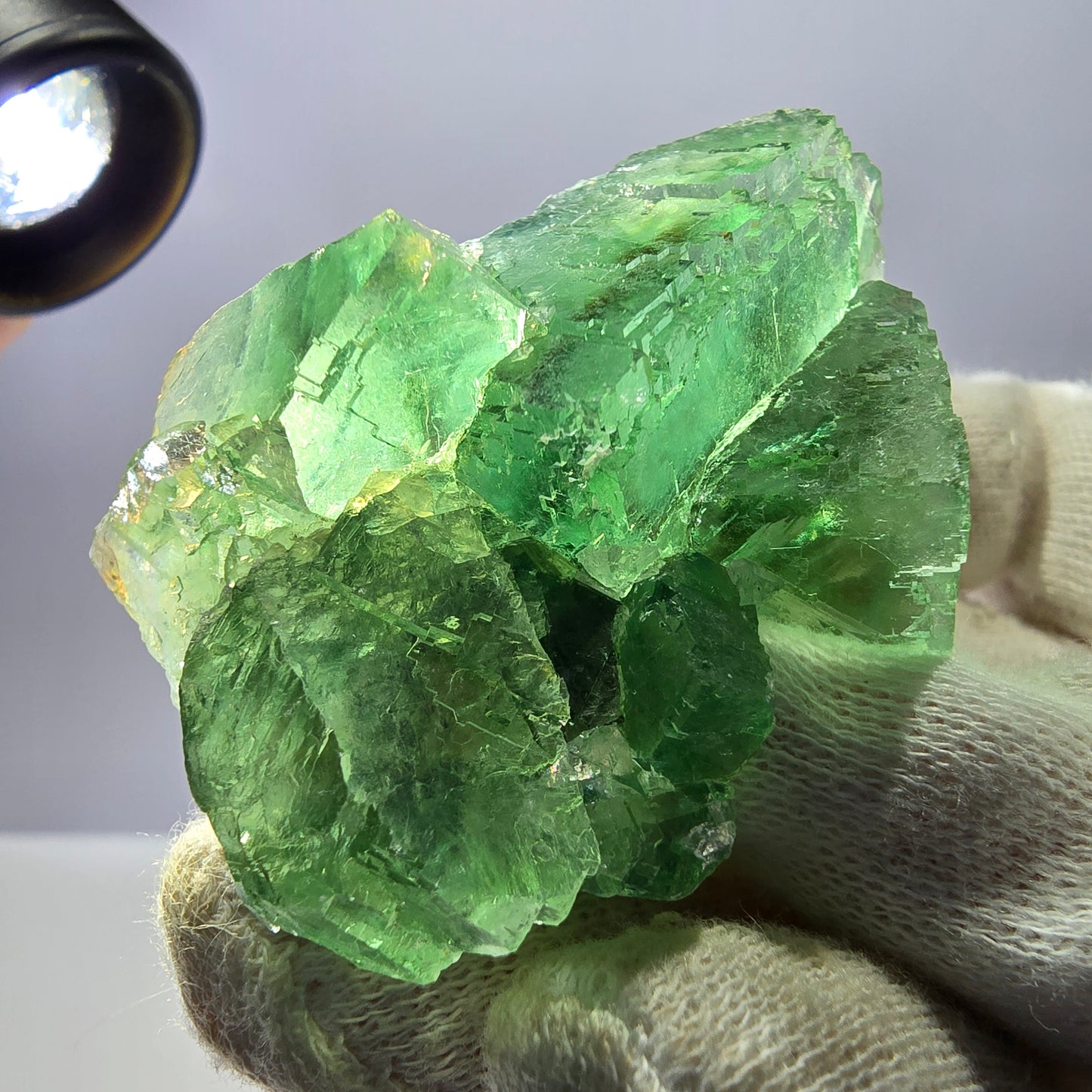 Rare Phantom Fluorite Cube Specimen Parquetted Green Okorusu Namibia 52*40*23mm