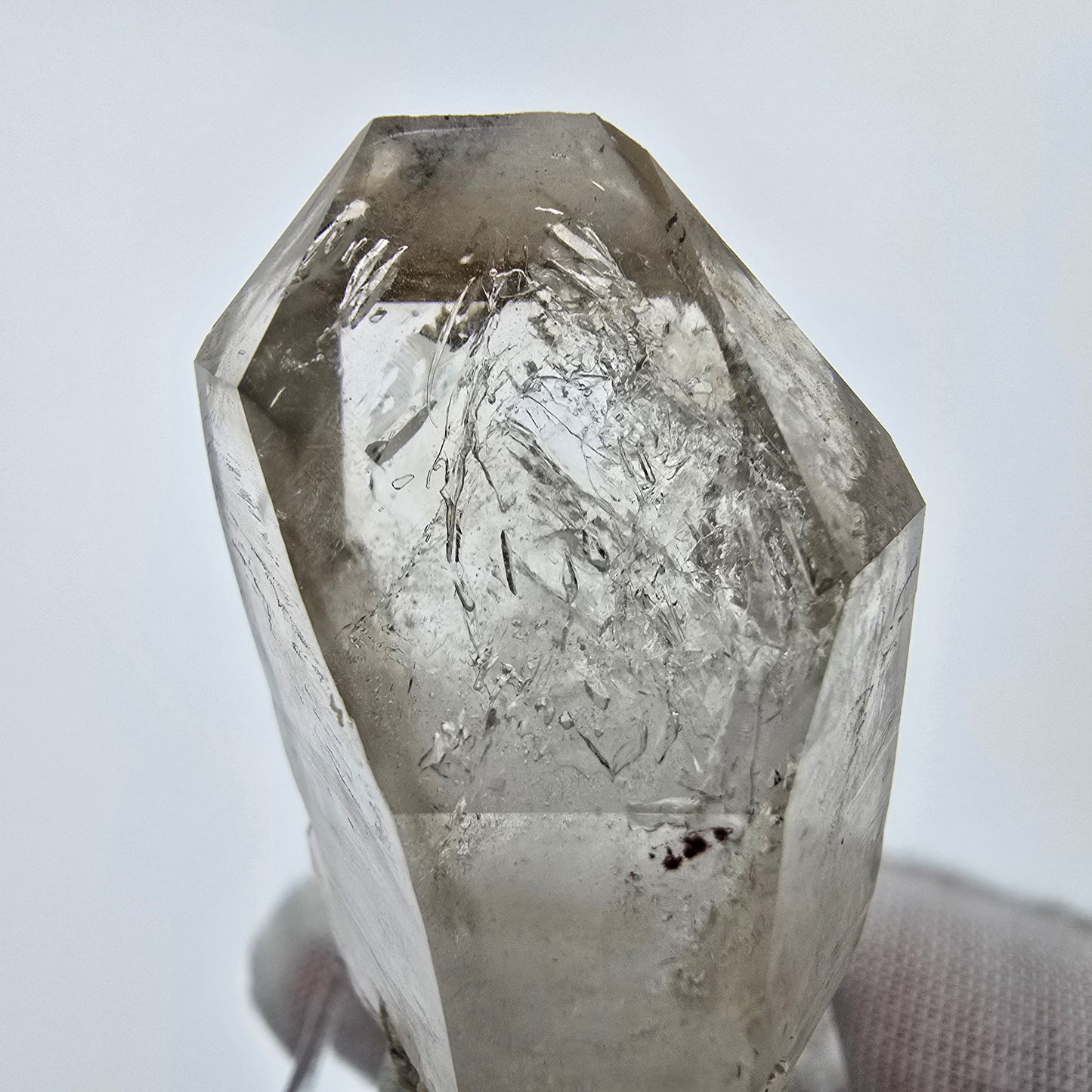 Enhydro Phantom Smoky Quartz Double Ended 1x Bubble Goboboseb, Namibia 47*26*22mm