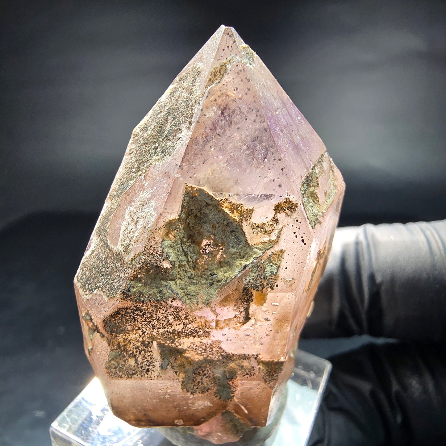 Schöne Phantom Amethyst Zepter Spitze lila Brandberg, Namibia 44*32*21mm