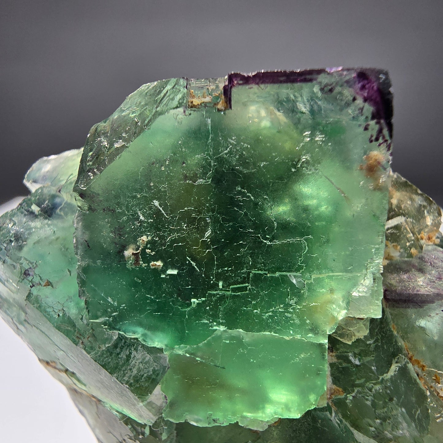 Zonare Phantom Fluorit Würfel Stufe grün lila Okorusu, Namibia 49*41*22mm