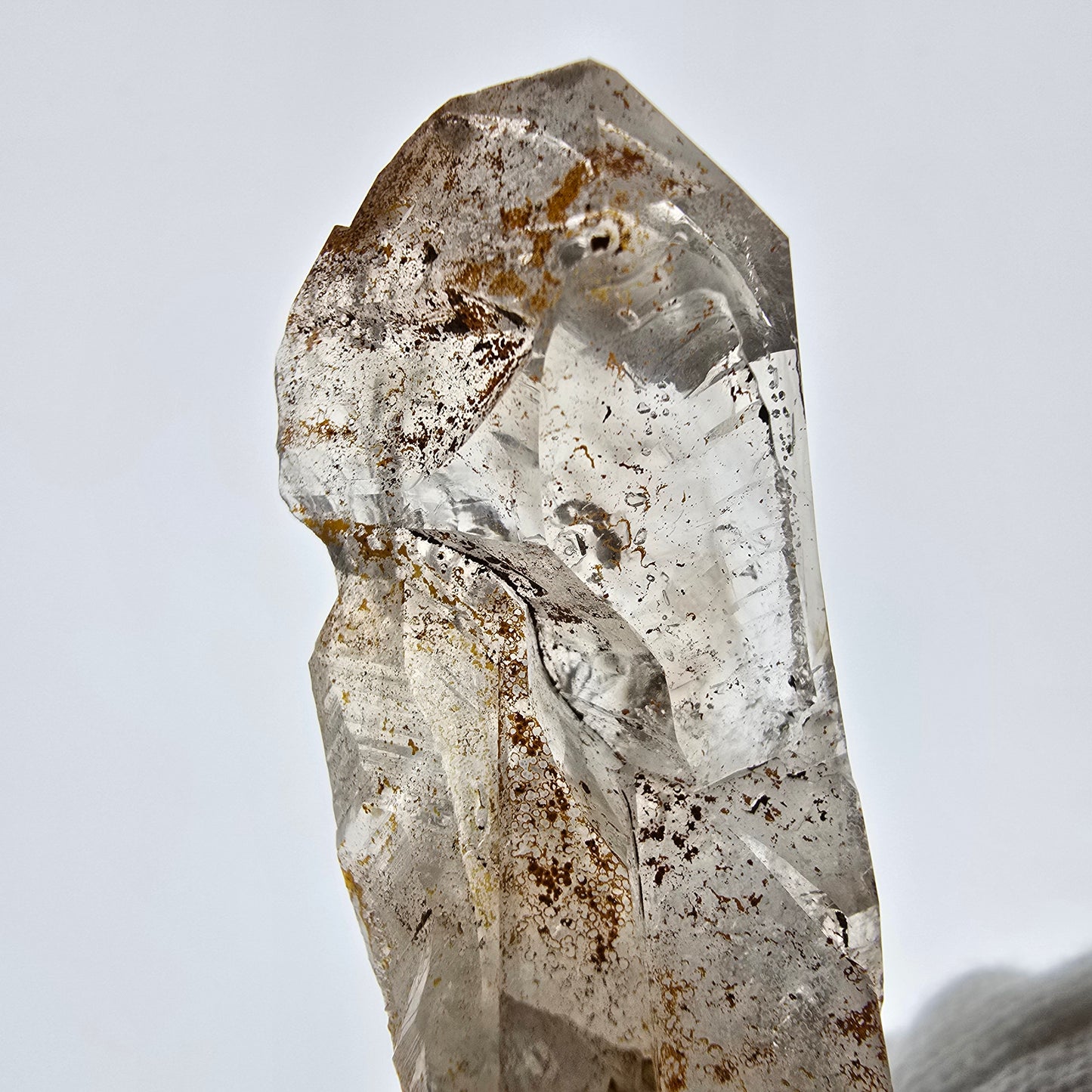 Skeleton Phantom Smoky Quartz Scepter Valentine Pocket, Namibia 62*23*18mm