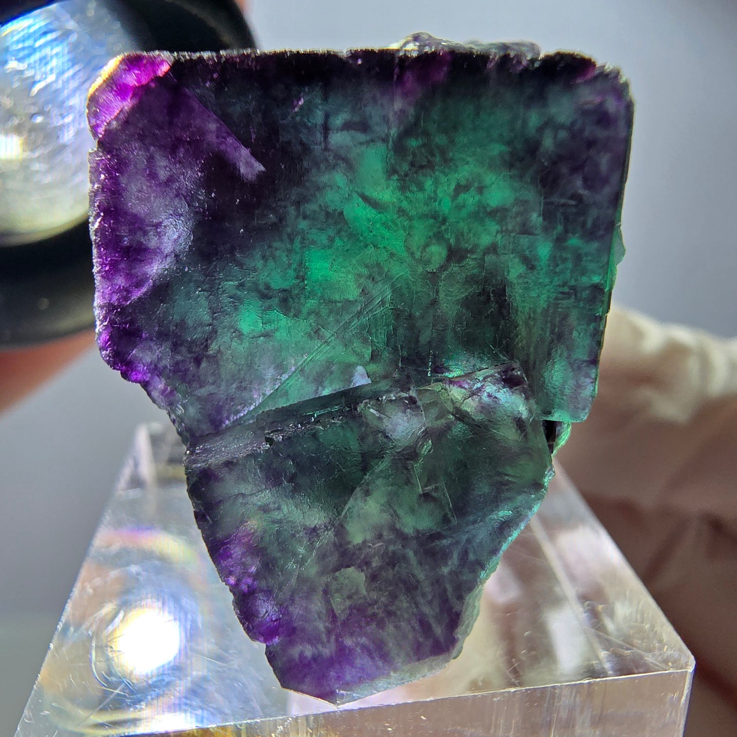 Rare Fluorite Cube Specimen, green purple Okorusu, Namibia 34*32*23mm