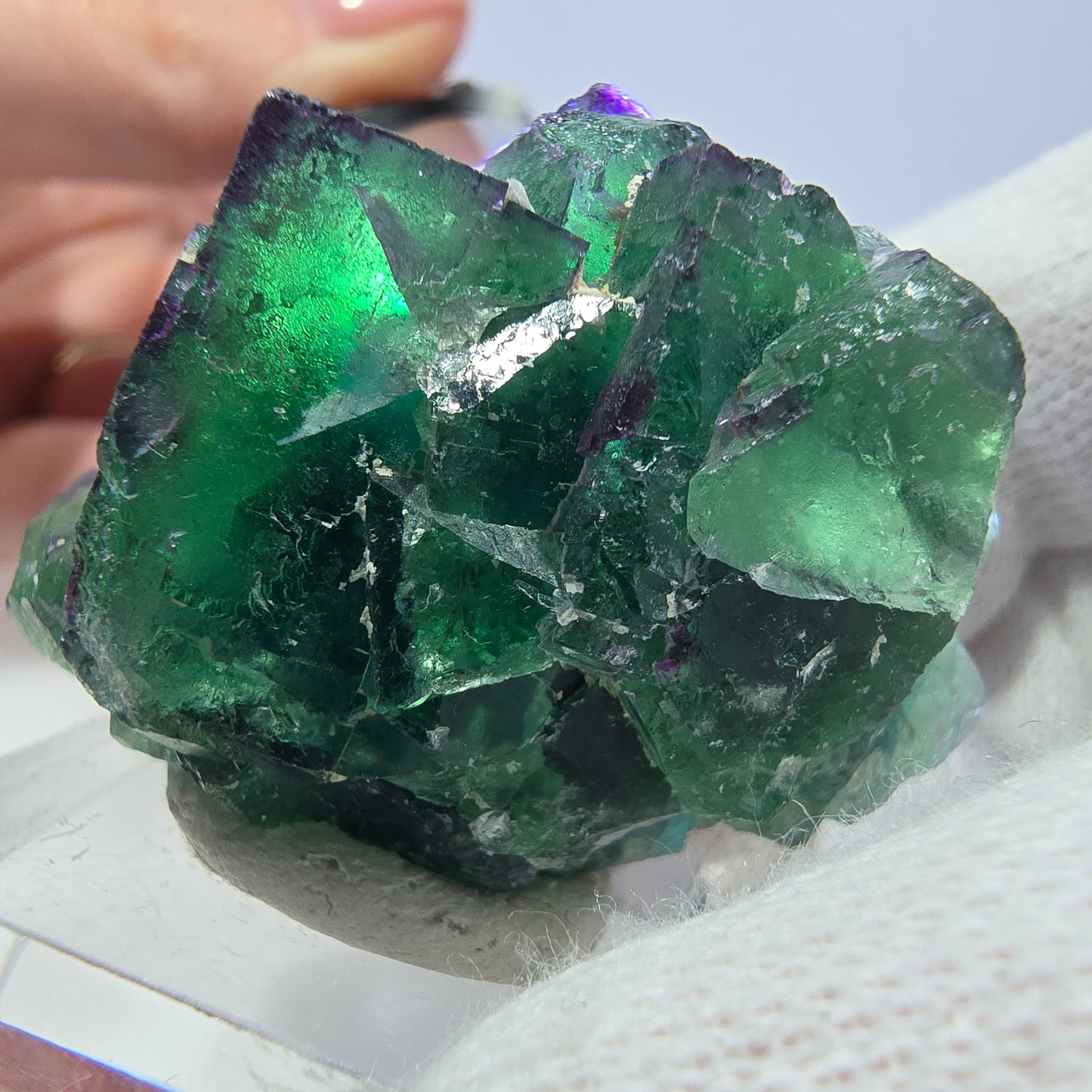 Phantom Fluorit Würfel Stufe parkettiert zonal Okorusu, Namibia 40*32*25mm
