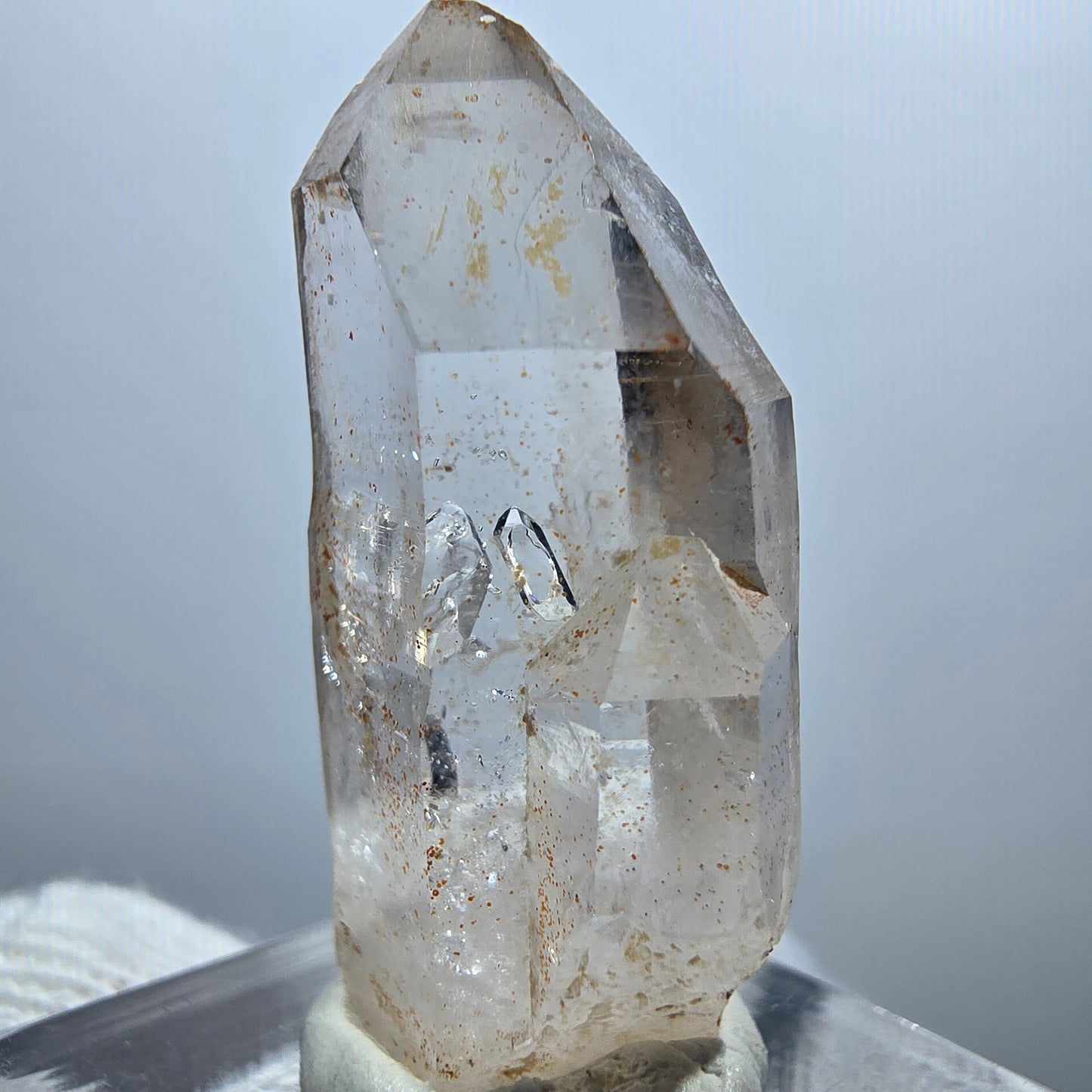 Enhydro Phantom Smoky Quartz Scepter, 1x Bubble Goboboseb, Namibia 33*17*11mm