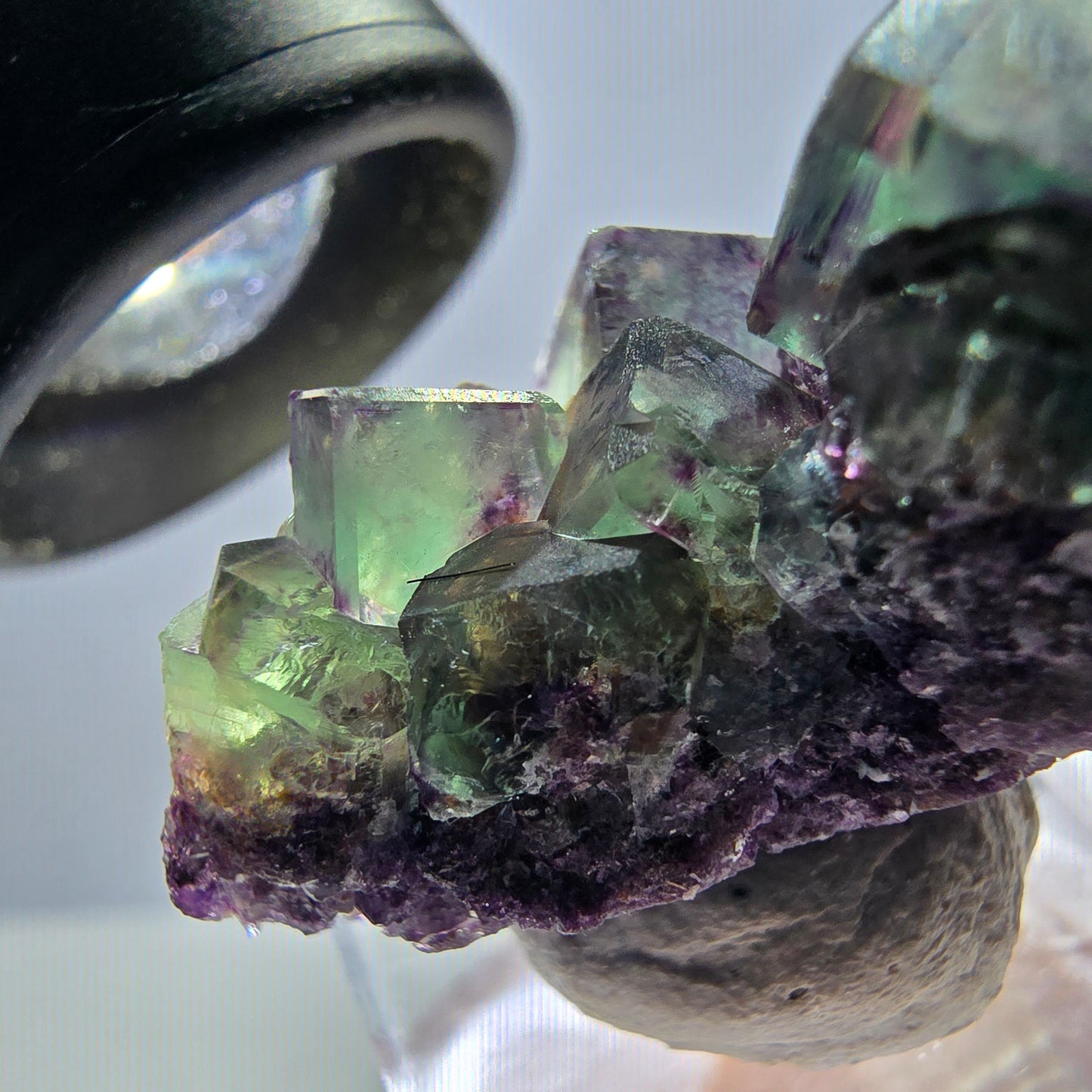 Rare Fluorite Cube Specimen, green purple Okorusu, Namibia 35*24*19mm